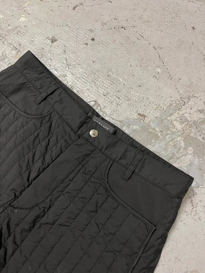 Versace Versace Black Quilted Pants Size US 32 / EU 48 - 3 Thumbnail