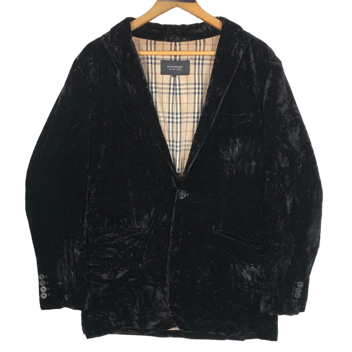 Burberry Vintage Burberry Black Label Single Breasted Velvet Coat Size US M / EU 48-50 / 2 - 1 Thumbnail