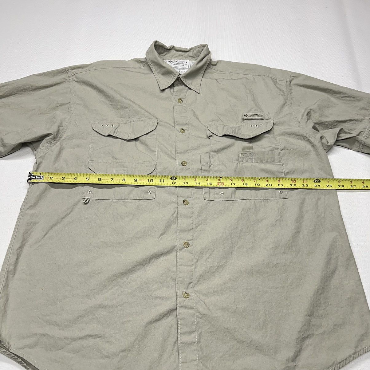 Columbia × Vintage Columbia Shirt Beige PFG Button Fishing Vented Long Sleeve Size US L / EU 52-54 / 3 - 23 Thumbnail