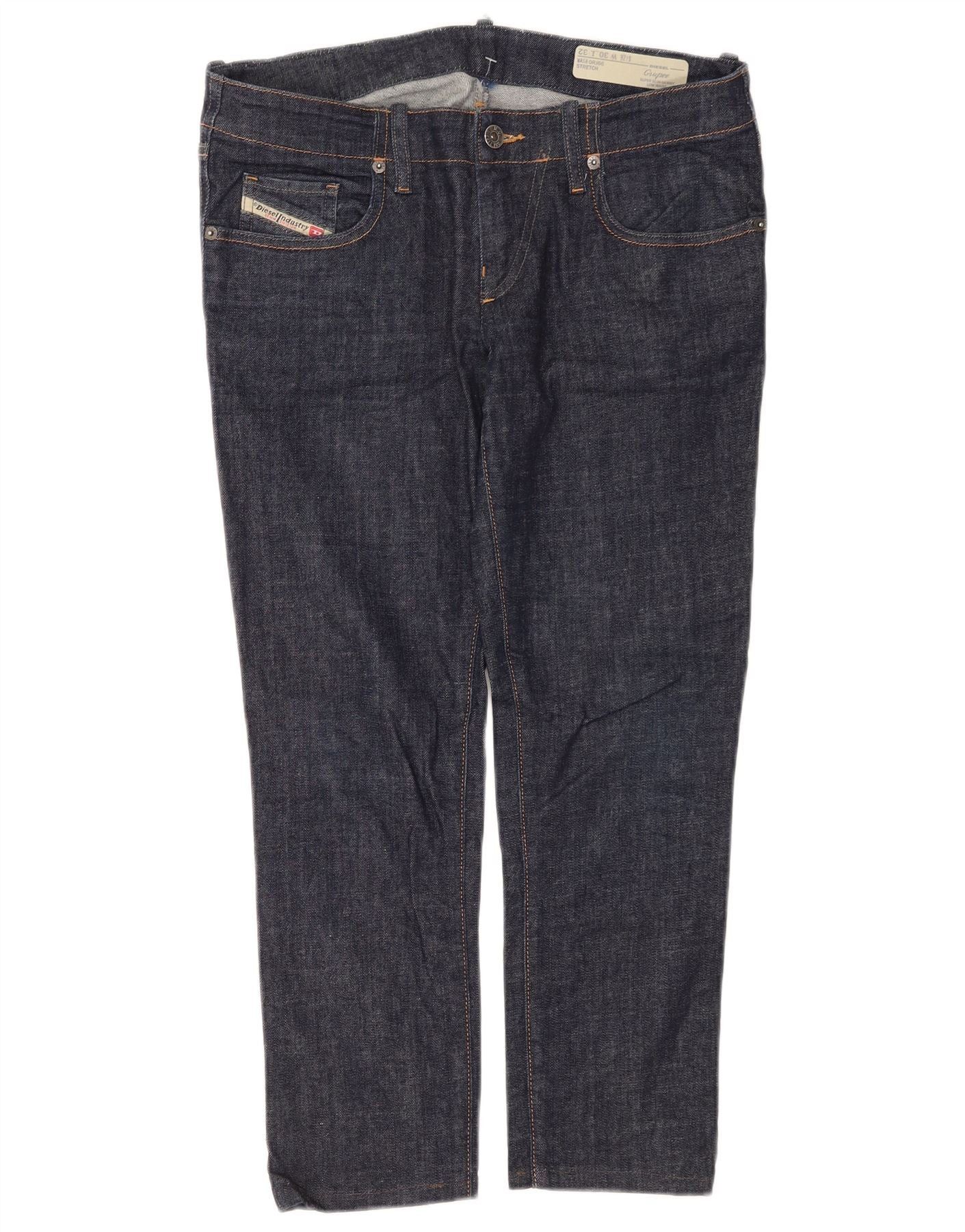 Diesel Womens Grupee Low Waist Super Slim Skinny Jeans W30 L25 Navy Size 24" / US 00 / IT 34 - 1 Thumbnail