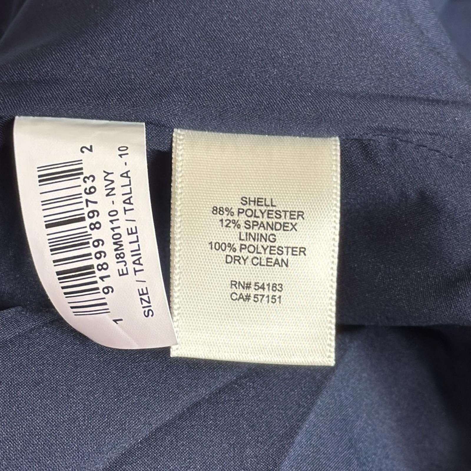 Designer Eliza J Ruffle Front Gown Dress Size 10 Navy Blue Sleeveless Size L / US 10 / IT 46 - 12 Thumbnail