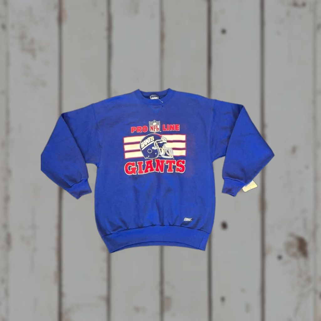 NFL VINTAGE Bike Pro Line 90s New York Giants Mens Blue Sweatshirt L NFL NWT DS Size US L / EU 52-54 / 3 - 1 Thumbnail