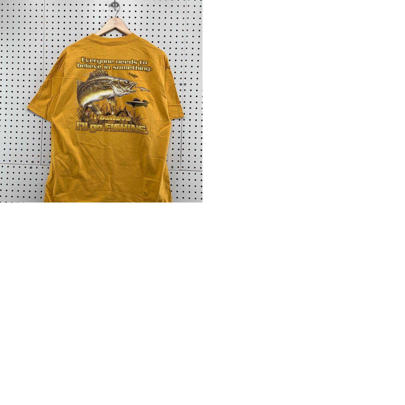 Vintage Buck Wear Outdoors Shirt Yellow Adult Large Fishing Graphic Short Sleeve Size US L / EU 52-54 / 3 - 12 Thumbnail