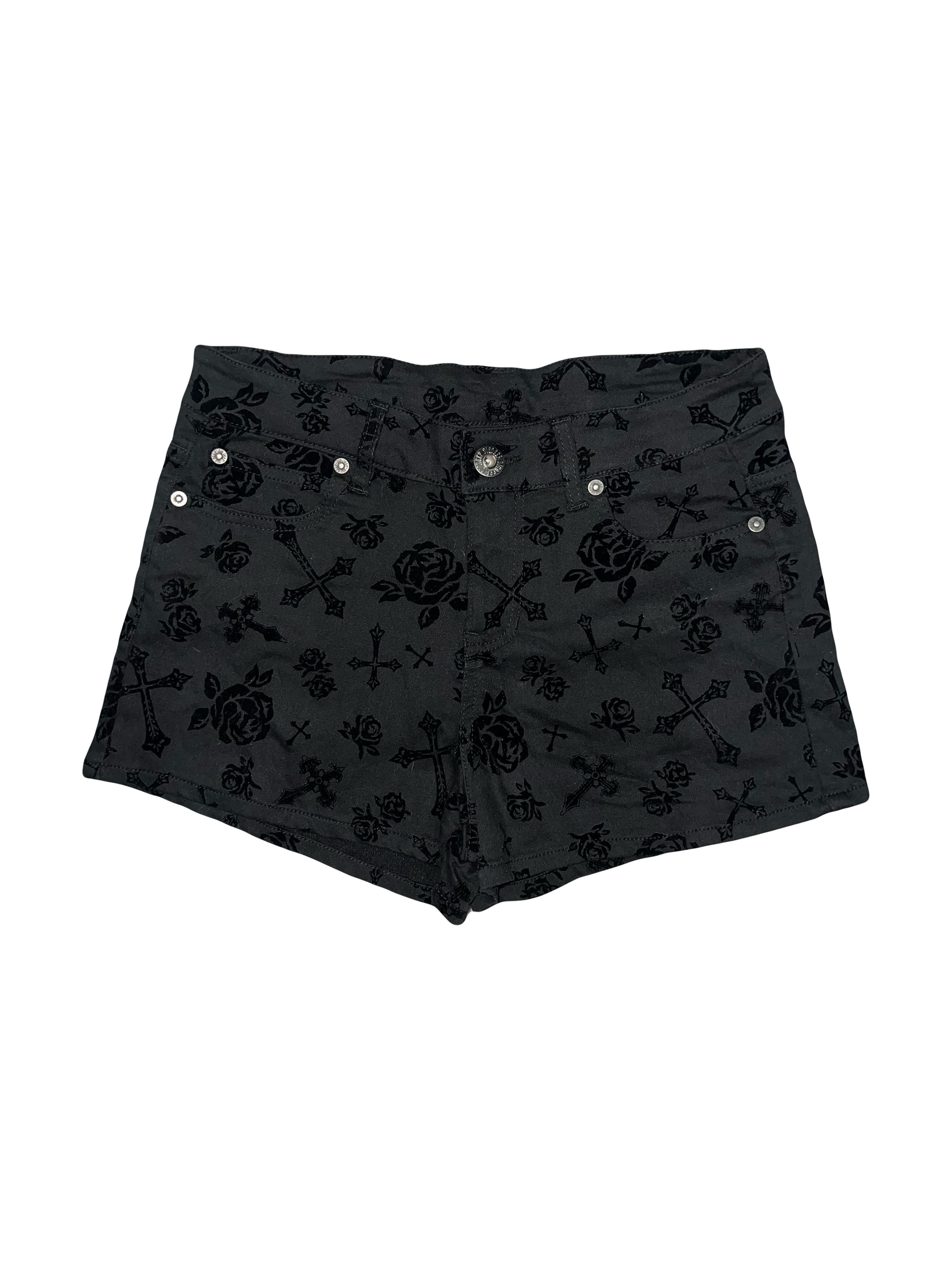 Japanese Brand Digdeep rose and cross shorts 🥀➕ Size 25" / US 0 / IT 36 - 1 Thumbnail