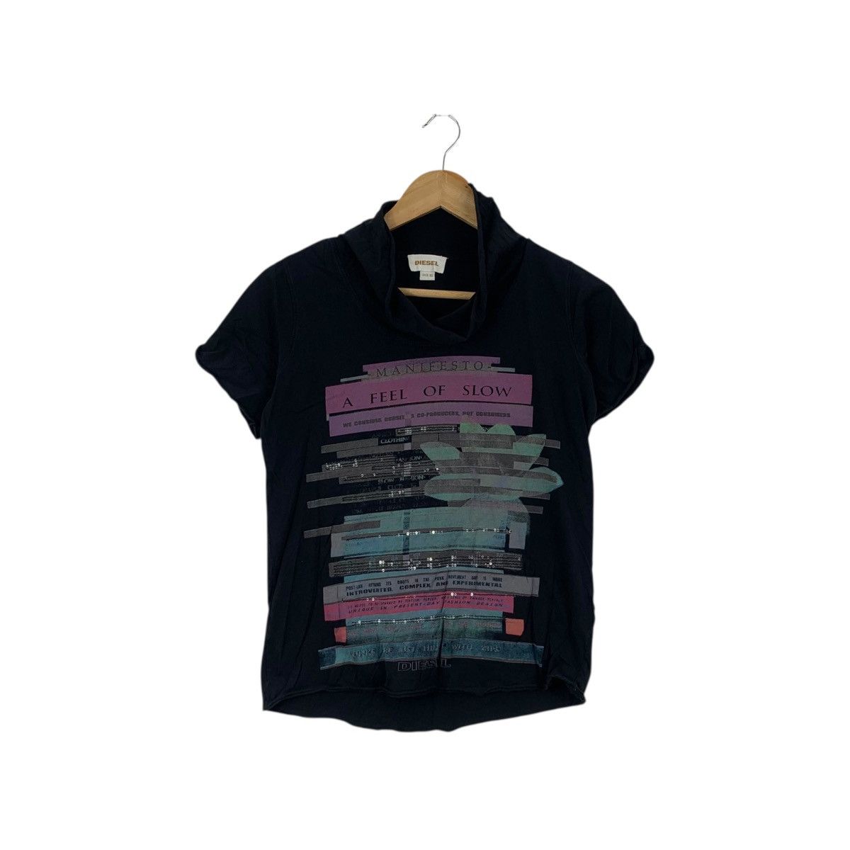 Diesel DIESEL ITALY Manifesto A Feel Of Slow Introverted Tee Shirt Size XS / US 0-2 / IT 36-38 - 1 Thumbnail