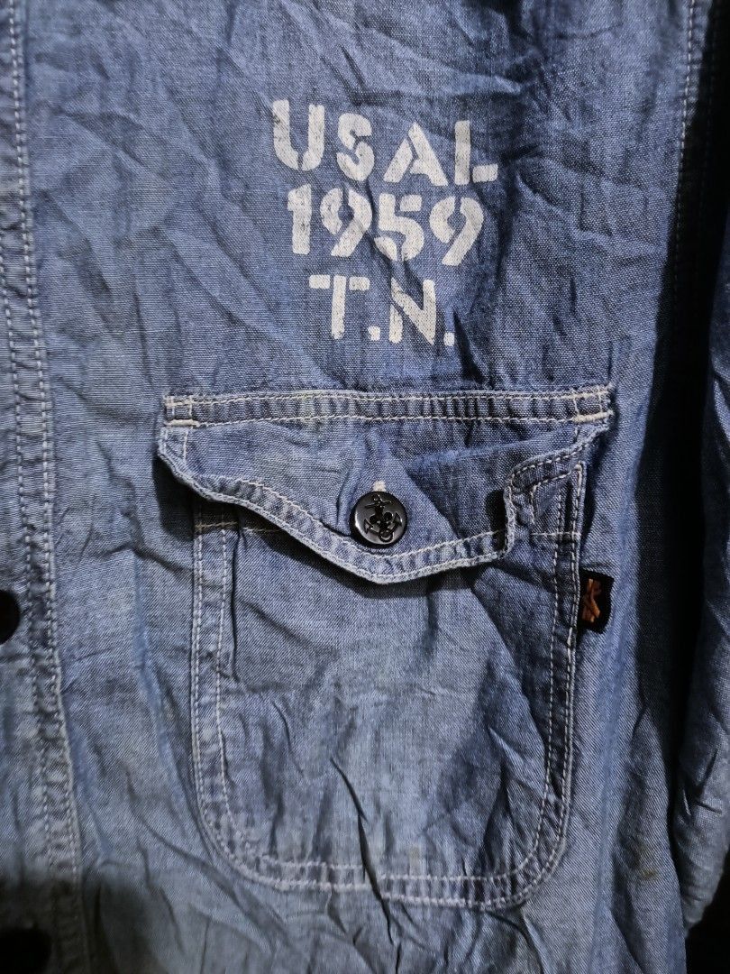 Alpha Industries Alpha industries chambray us naval Size US L / EU 52-54 / 3 - 2 Thumbnail