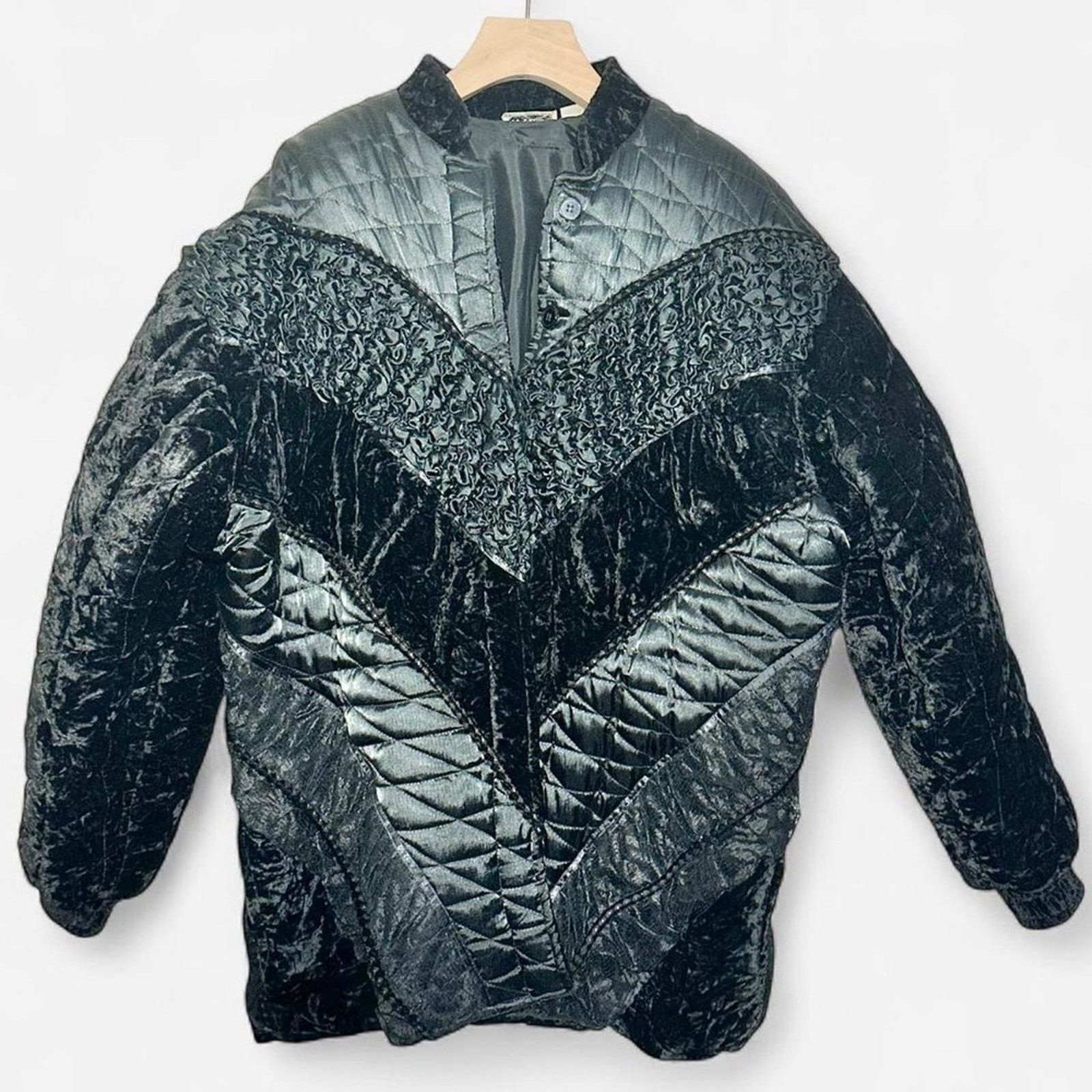 Other 1X 80s Vintage JA Resort Black Quilted Women's Puffer Jacket Size XXL / US 16-18 / IT 52-54 - 1 Thumbnail