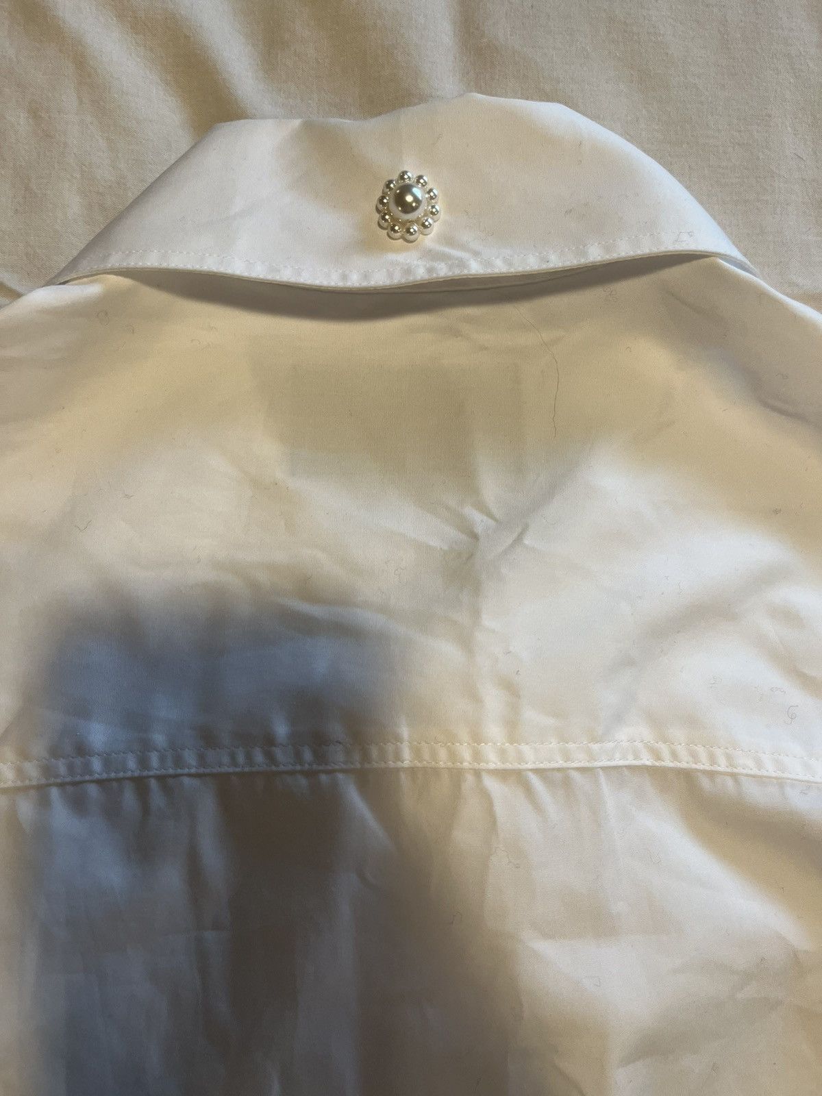 Simone Rocha Simone Rocha white short-sleeves pearls details shirt. Size US S / EU 44-46 / 1 - 11 Thumbnail