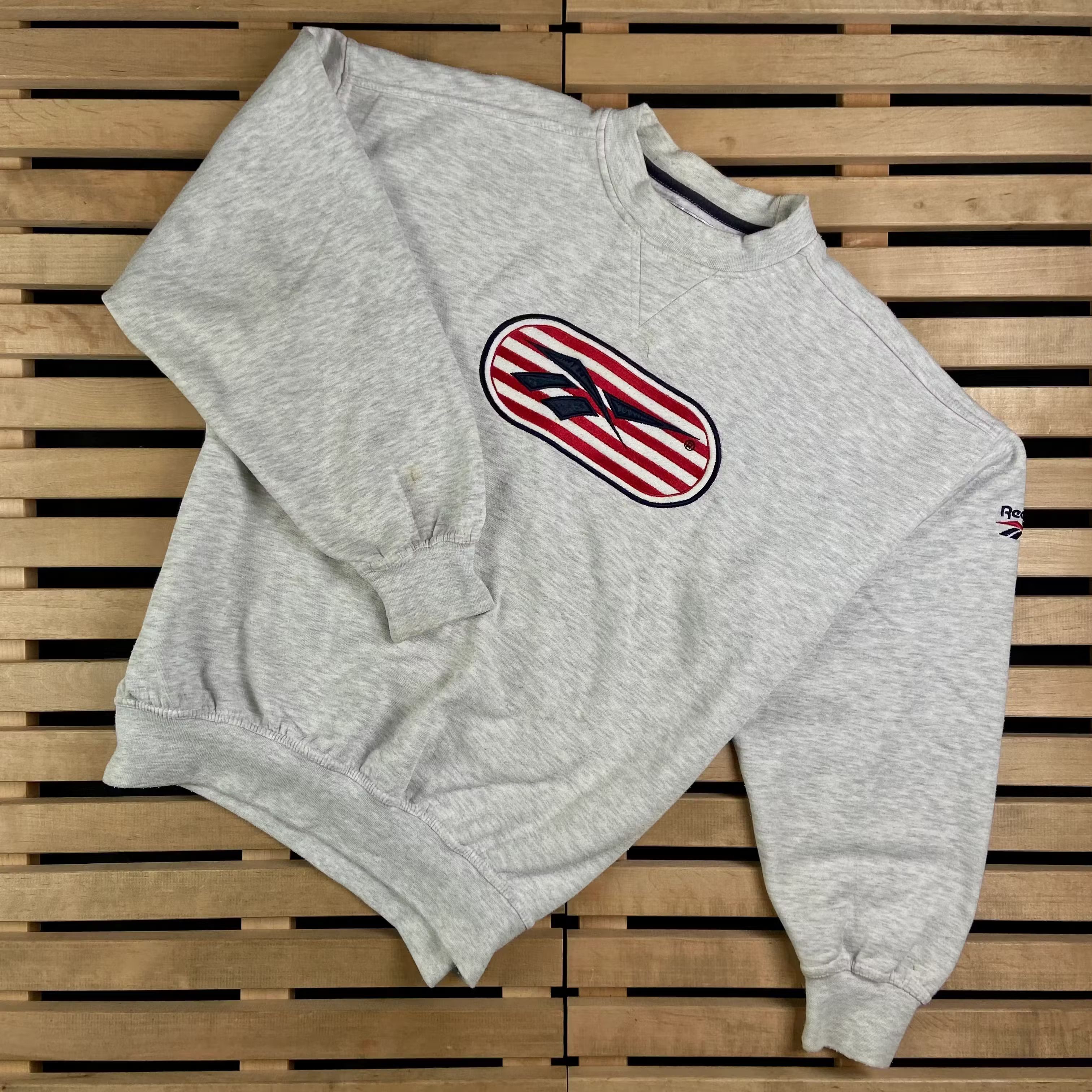 Reebok × Vintage Mens Sweatshirt Reebok Vintage Size M Big Logo Size US M / EU 48-50 / 2 - 1 Thumbnail