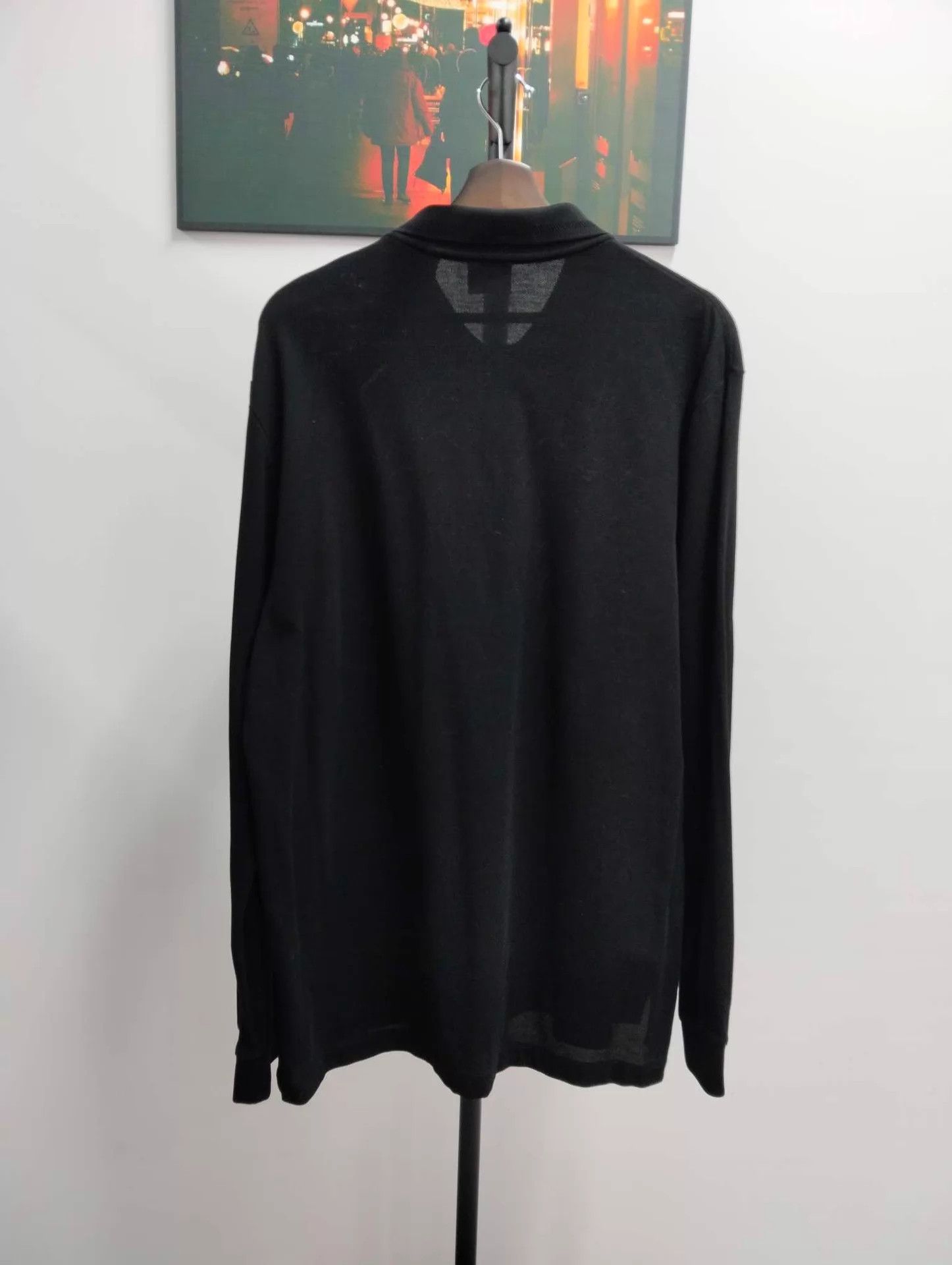 Burberry BURBERRY Black Longsleeve Polo Shirt XXL 95 New Size US XXL / EU 58 / 5 - 2 Thumbnail