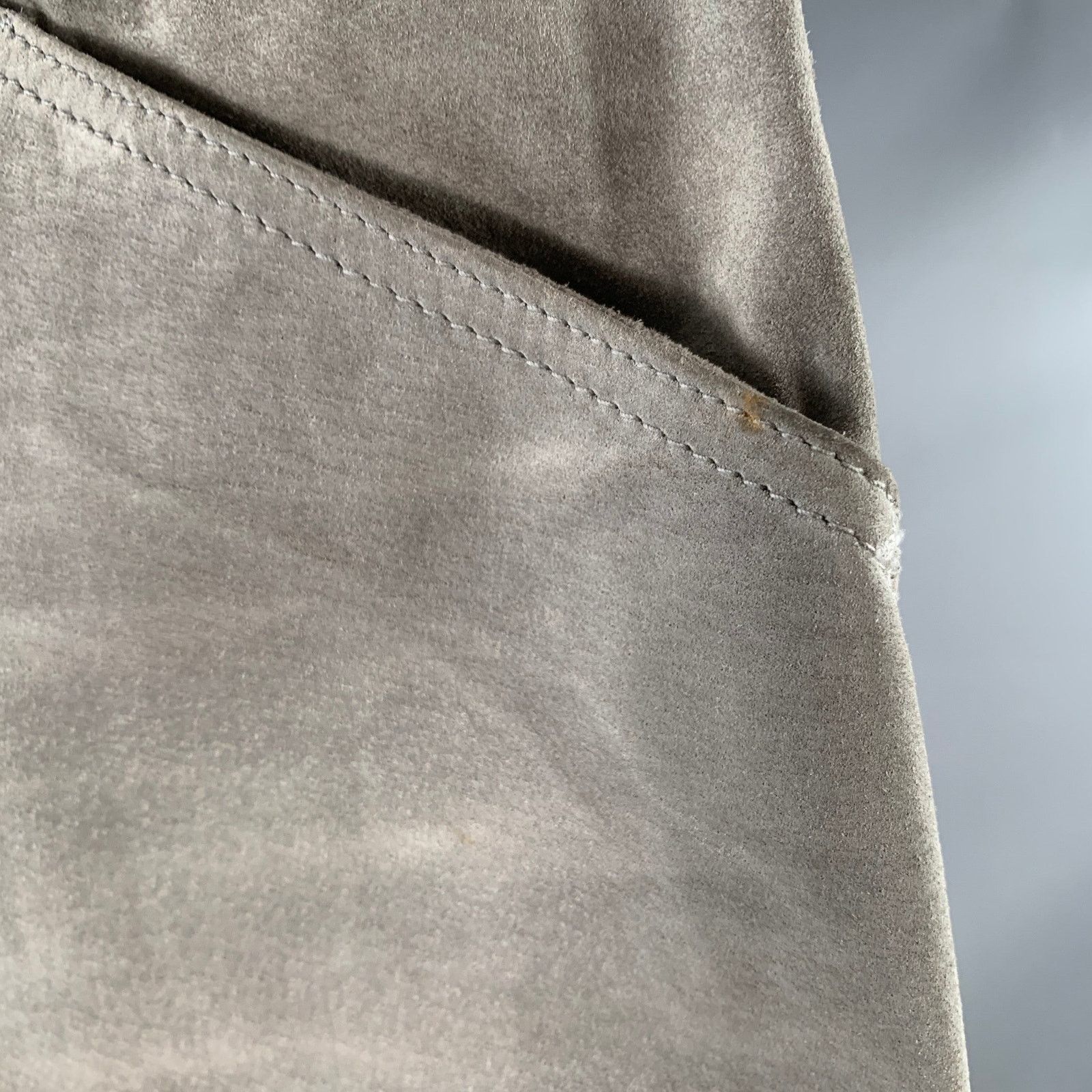 Dolce & Gabbana Size 32 Grey Suede Five Pockets Straight Casual Pants Size US 32 / EU 48 - 4 Thumbnail