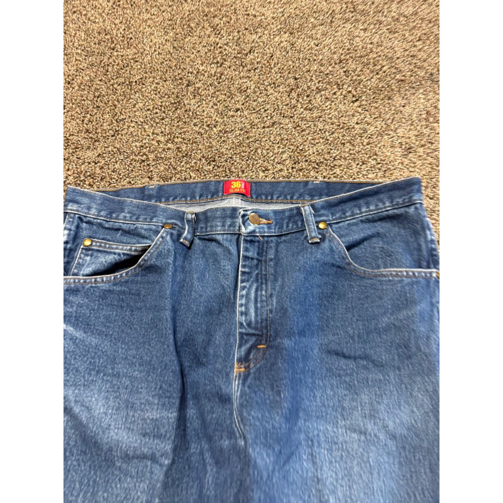 Wrangler Wrangler Jeans Men's 38 Slim Bootcut 36MWZ Blue Denim 30 Inseam 5-Pocket Regular Size 38 Zip Size US 38 / EU 54 - 5 Thumbnail