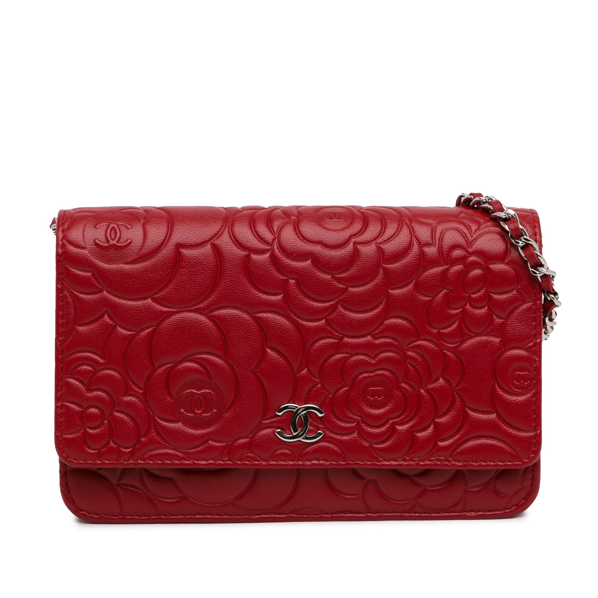 Chanel Chanel Lambskin Camellia Wallet On Chain Size ONE SIZE - 1 Thumbnail