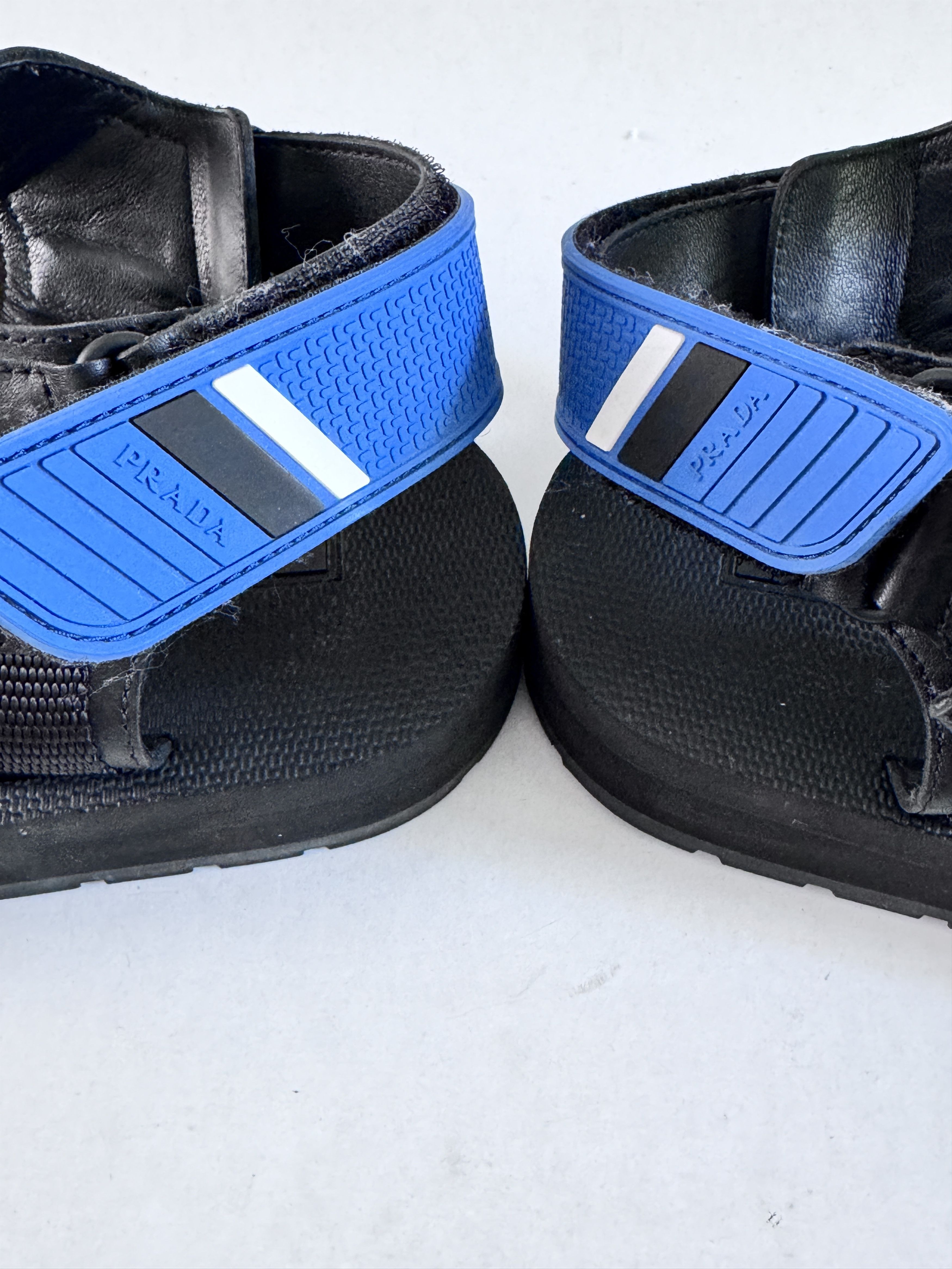Prada PRADA Black Purple Blue Leather Synthetic Sandals 4X3212 Size US 8 / EU 41 - 3 Thumbnail