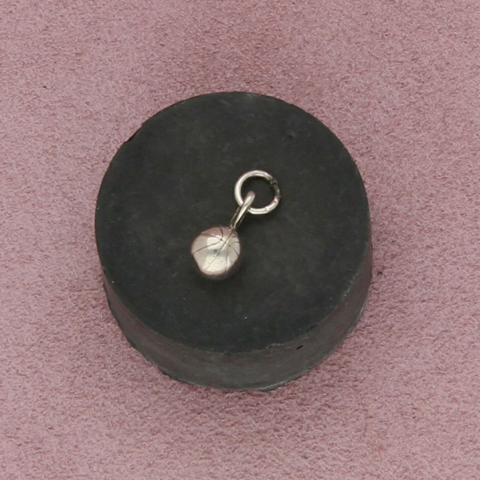 Sterling Silver sterling silver vintage 3d basketball charm pendant Size ONE SIZE - 1 Thumbnail