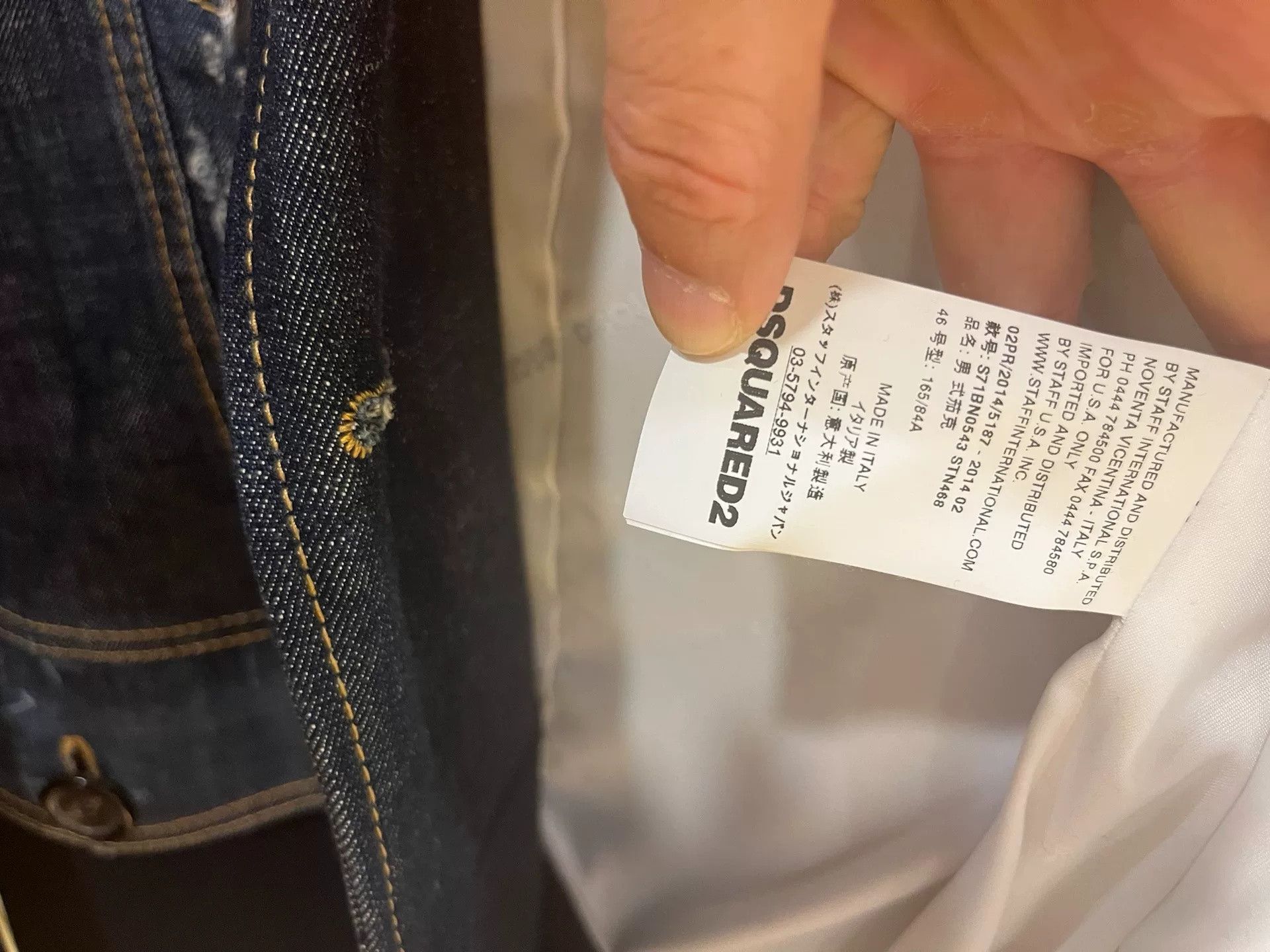 Dsquared2 Dsquared2 D2 Double-Breasted Denim Jacket Size US S / EU 44-46 / 1 - 7 Thumbnail