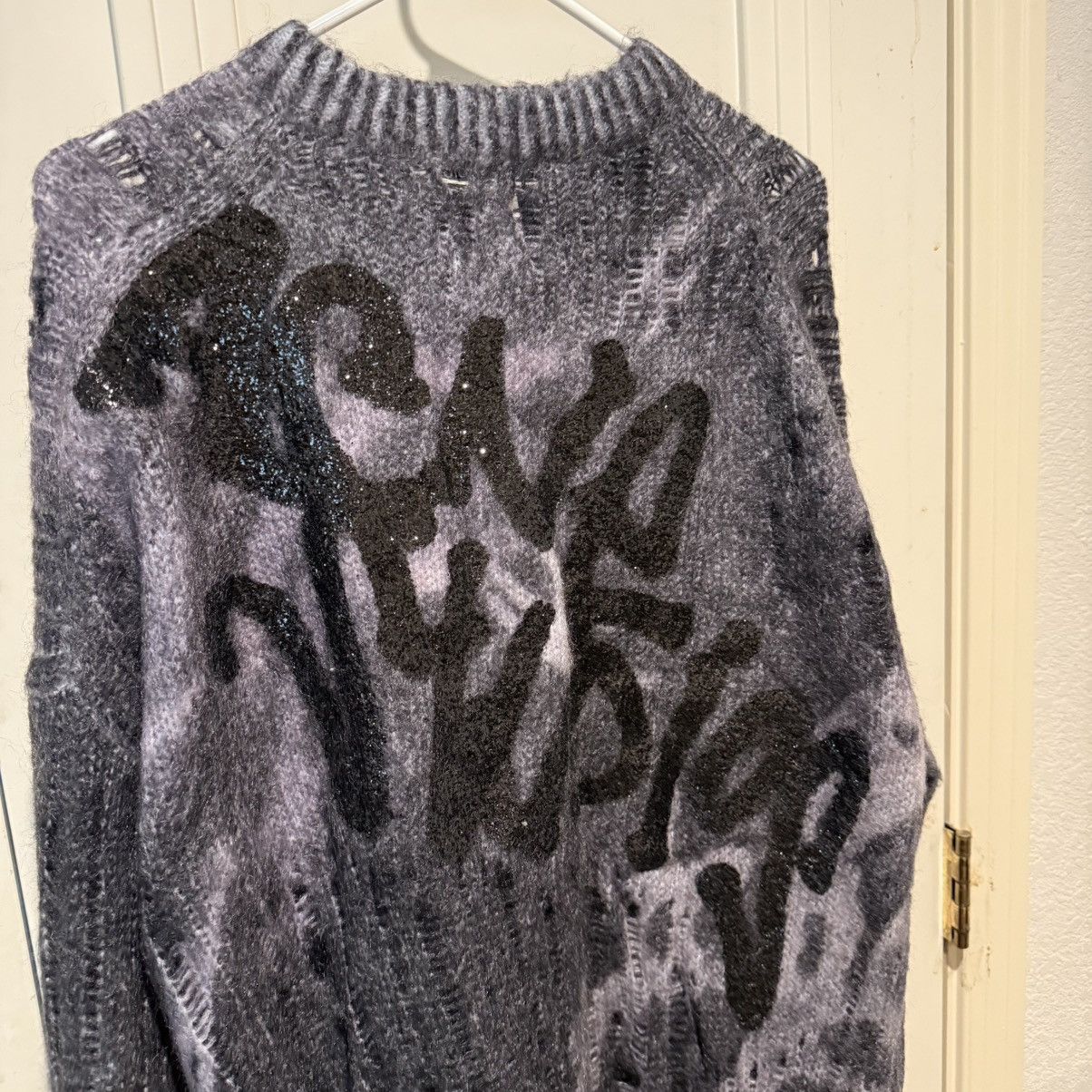 Acne Studios Acne Studios multicoloured distressed mohair cardigan jacket Size US L / EU 52-54 / 3 - 4 Thumbnail