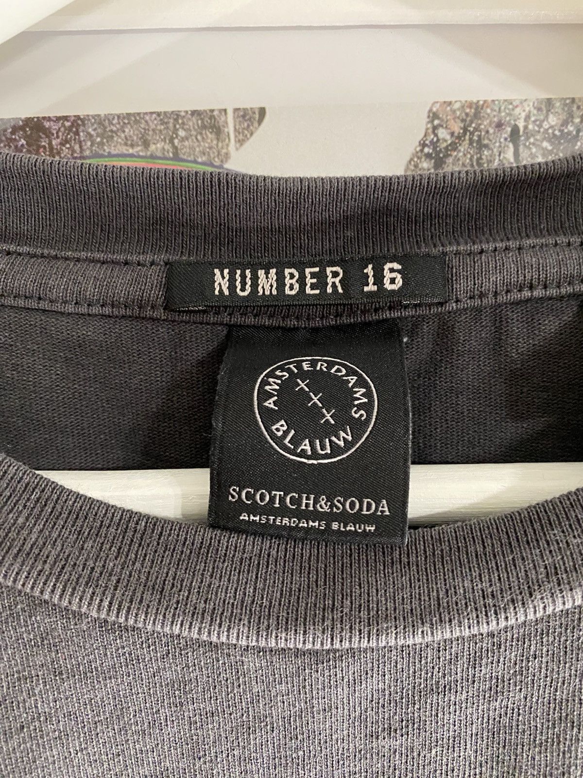 Scotch & Soda Scotch & Soda Charcoal Graphic T-Shirt Size US XL / EU 56 / 4 - 3 Thumbnail