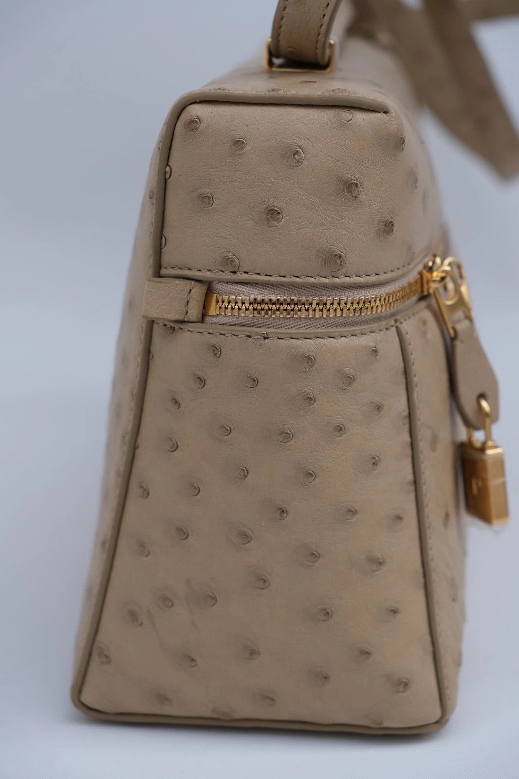 Loro Piana RARE Loro Piana Extra Bag Pocket L27 Ostrich Exotic Sun Gold Size ONE SIZE - 2 Thumbnail