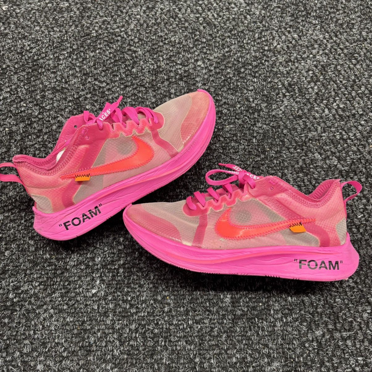 Nike Off-White x Zoom Fly SP 'Tulip Pink' Running Shoes