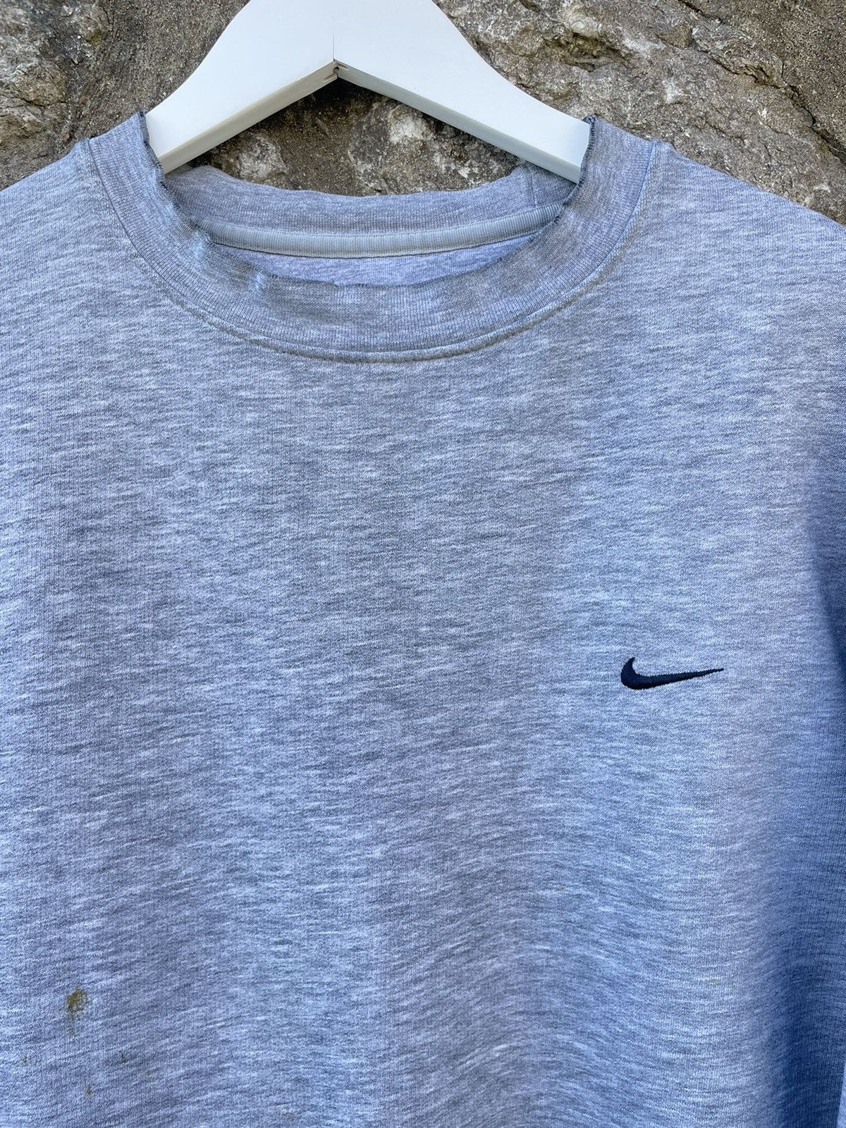 Nike × Vintage Y2K Nike Essential Swoosh Sweatshirt Grey L Size US L / EU 52-54 / 3 - 2 Thumbnail