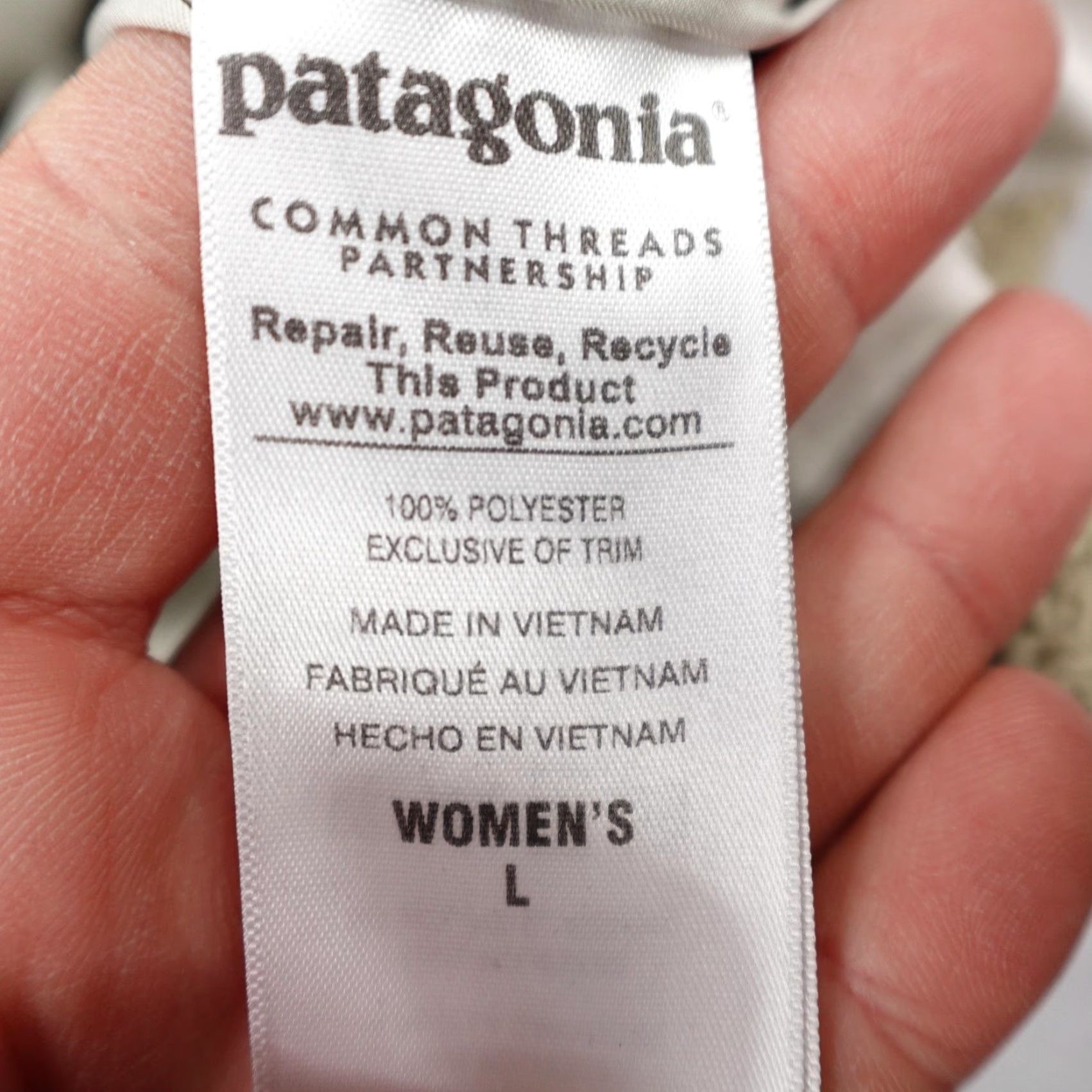 Patagonia Patagonia Vest Womens Large Beige Oatmeal Los Gatos Fleece Sherpa High Pile Zip Mid-Length Casual Travel Size L / US 10 / IT 46 - 5 Thumbnail