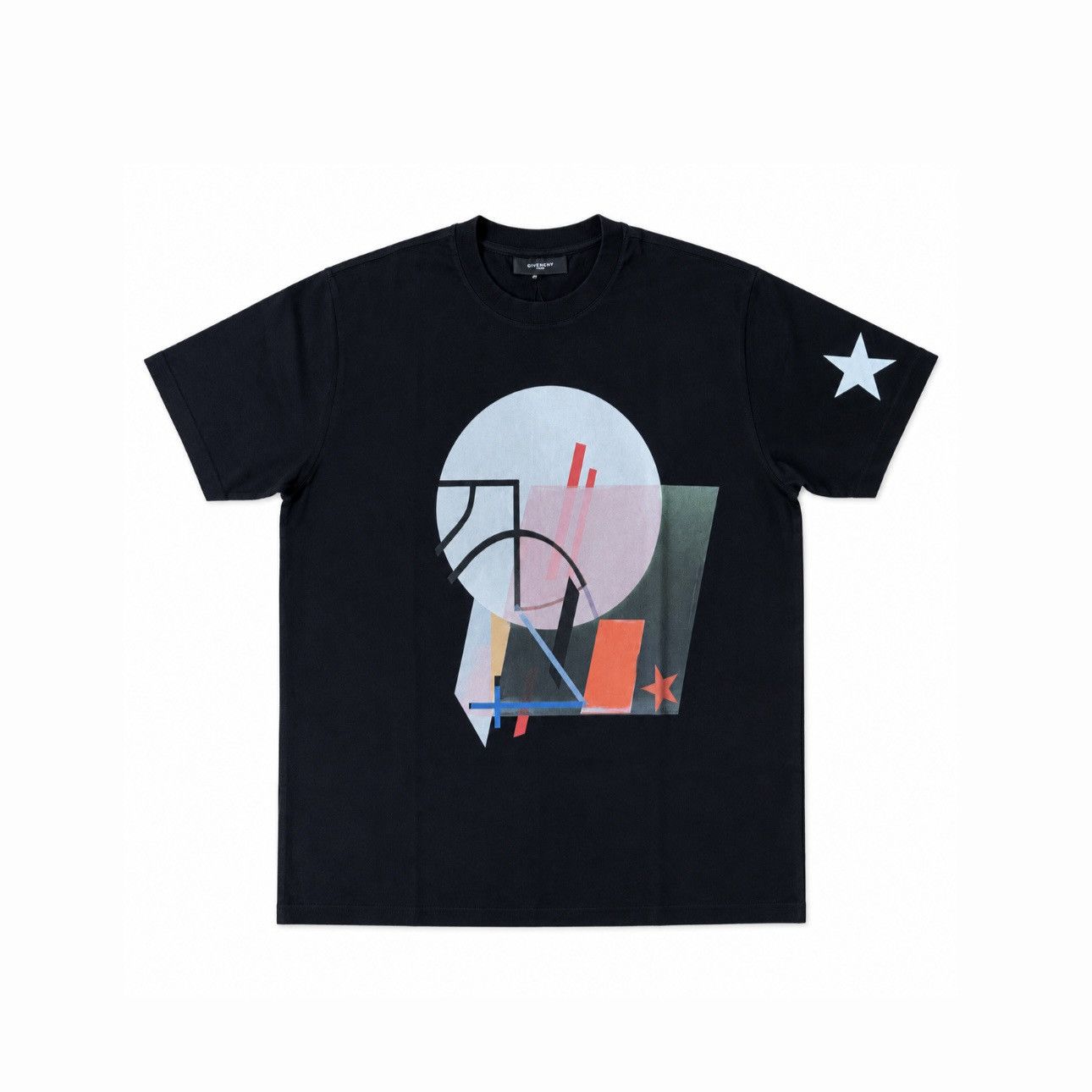 Givenchy Black Abstract Geometric Star Oversized T-Shirt | Grailed