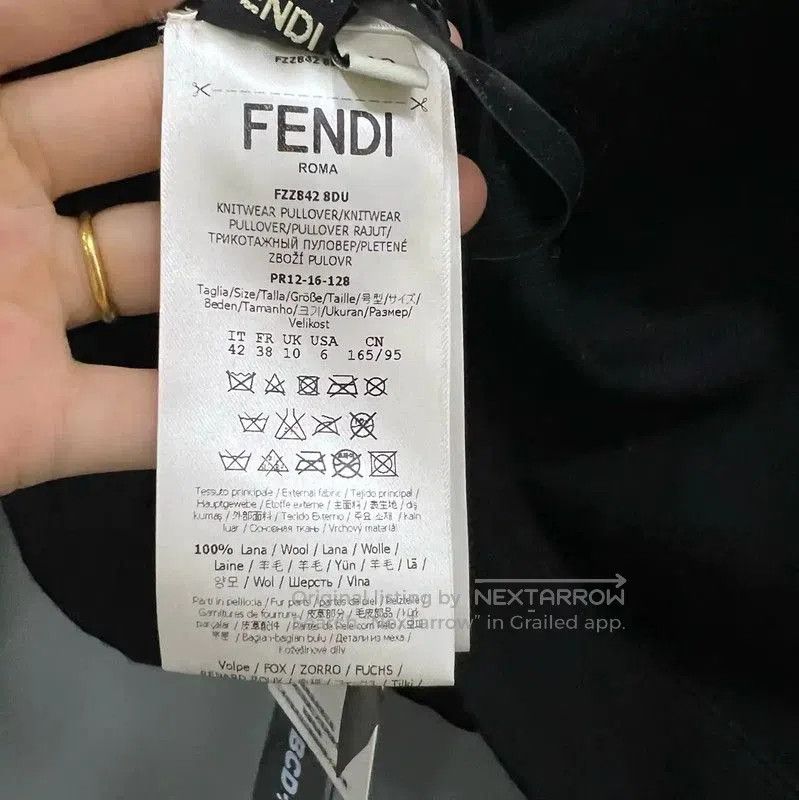 Fendi Fendi Black Wool Long Sleeve Sweater . Size XXS / US 00 / IT 34 - 4 Thumbnail