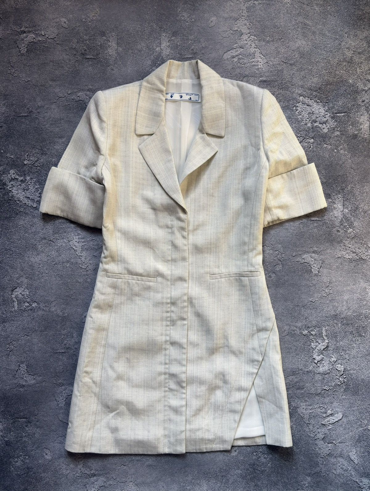 Off-White OFF-WHITE Luxury Embroidered Big Logo Zip Up Blazer Dress Size S / US 4 / IT 40 - 1 Thumbnail