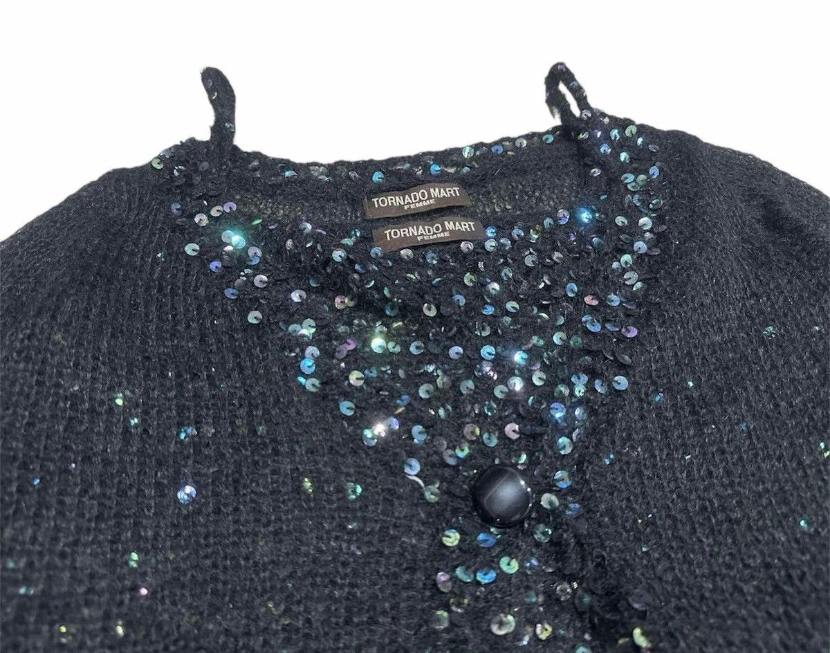 Hysteric Glamour × Japanese Brand × Tornado Mart 🔥Sick Y2K Tornado Mart Knit Cardigan Sequin & Camisole Set Size M / US 6-8 / IT 42-44 - 8 Thumbnail