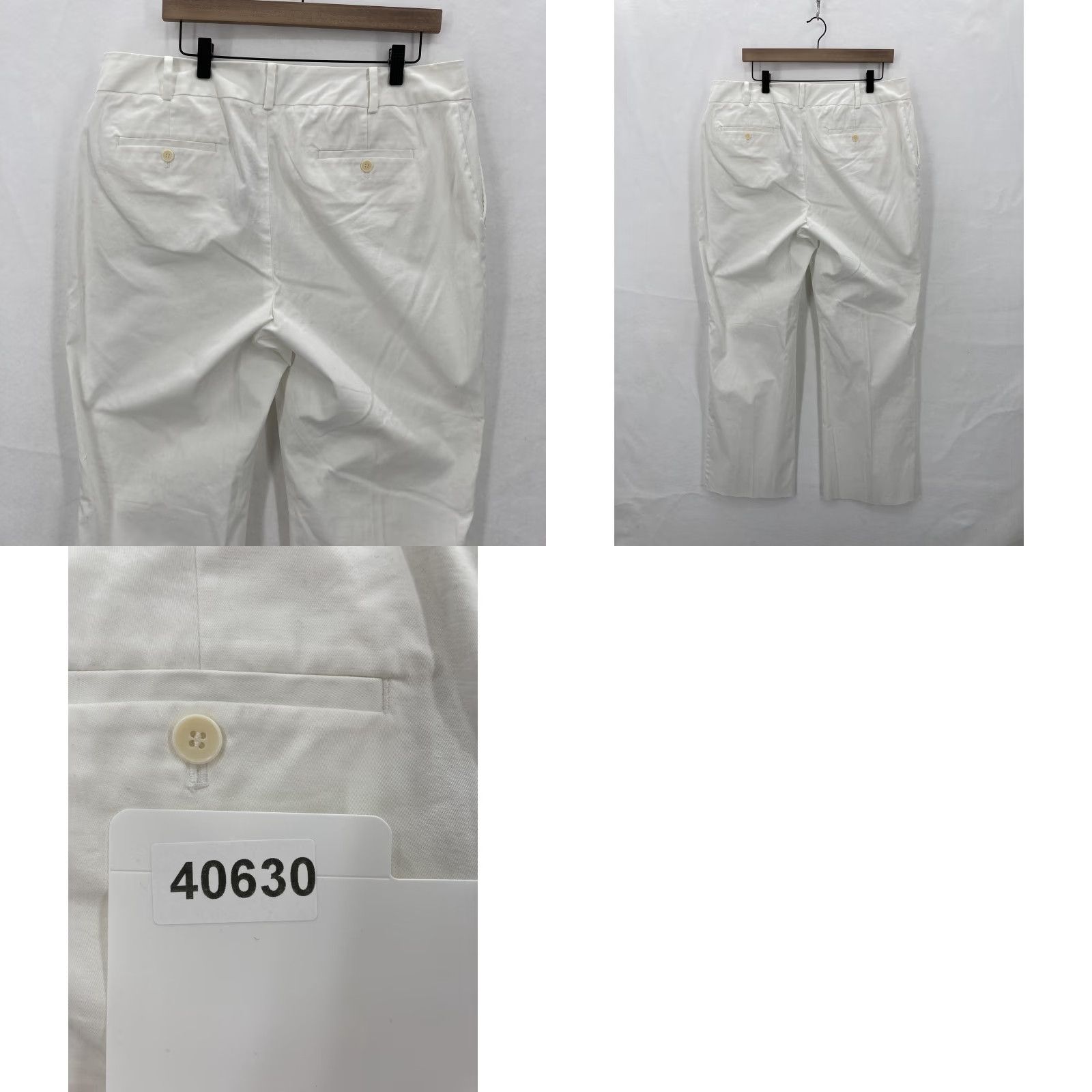 Talbots Talbots Pants Womens 16 White Heritage Straight Leg Chino Cotton Stretch Pockets Size 38" / US 16 / IT 52 - 10 Thumbnail