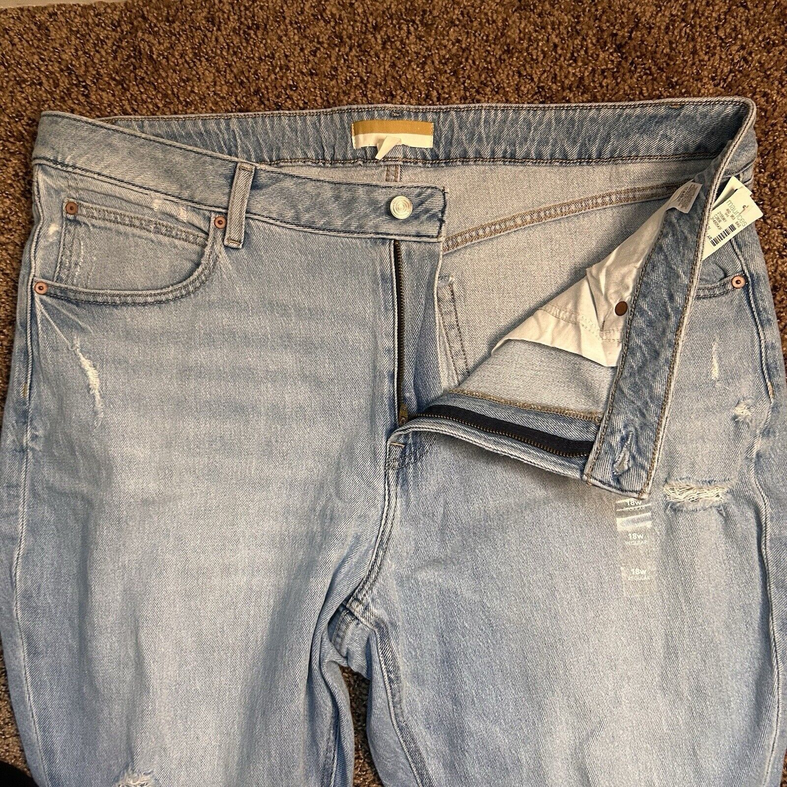 Other Goldie Blues Cheeky Slim Boot Jeans Women's 18W Blue Stretch Size 40" / US 18 - 8 Thumbnail
