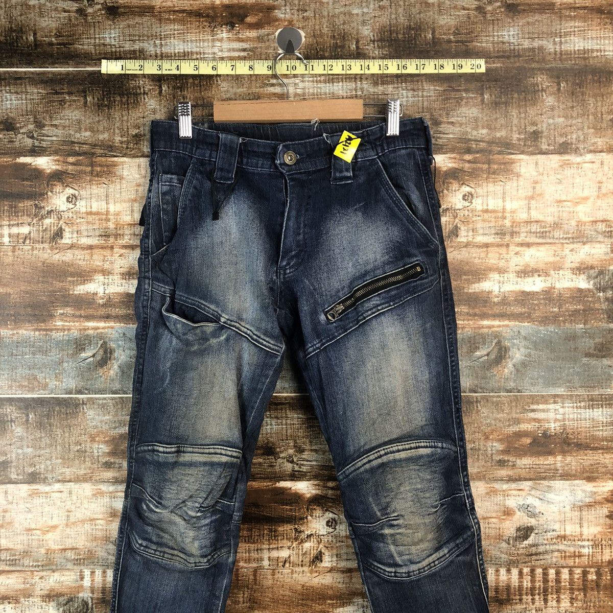 Japanese Brand Field Core japan utility Blue Denim jogger Pants #A2116 Size US 29 - 2 Thumbnail