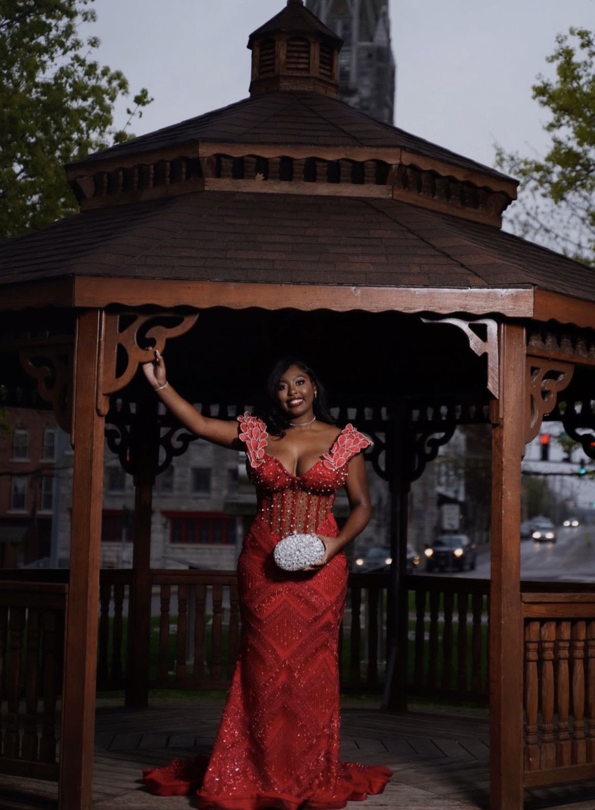 Other Red Evening Gown Size L / US 10 / IT 46 - 5 Thumbnail