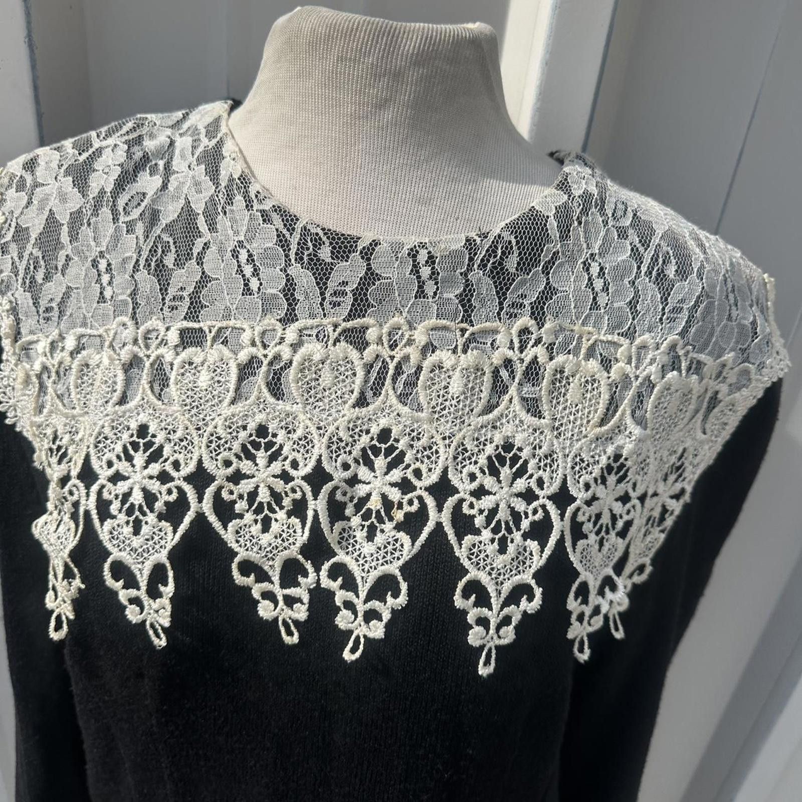 Other Black and white lace dress #gothicglam #fairycore Size L / US 10 / IT 46 - 2 Thumbnail