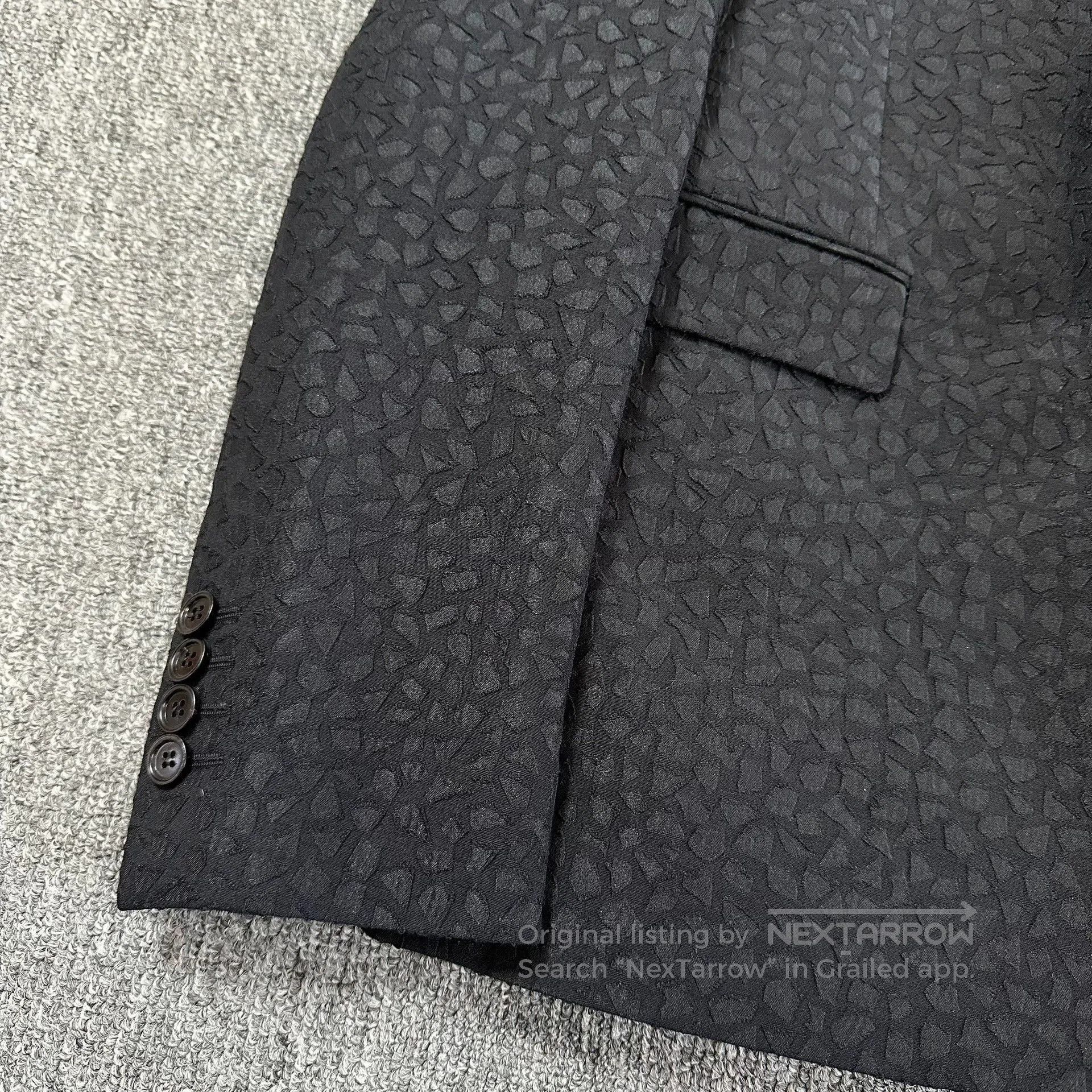 Dior Black Textured Blazer with Button Closure. Size US M / EU 48-50 / 2 - 2 Thumbnail