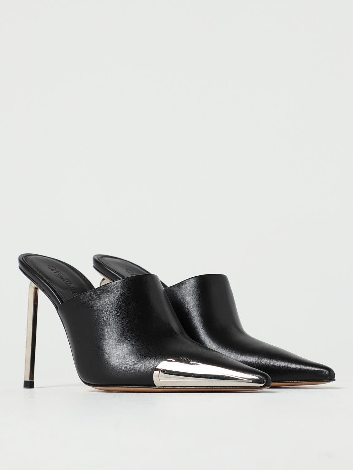 Off-White o1y1225 Leather Mules in Black Size US 8 / IT 38 - 4 Thumbnail
