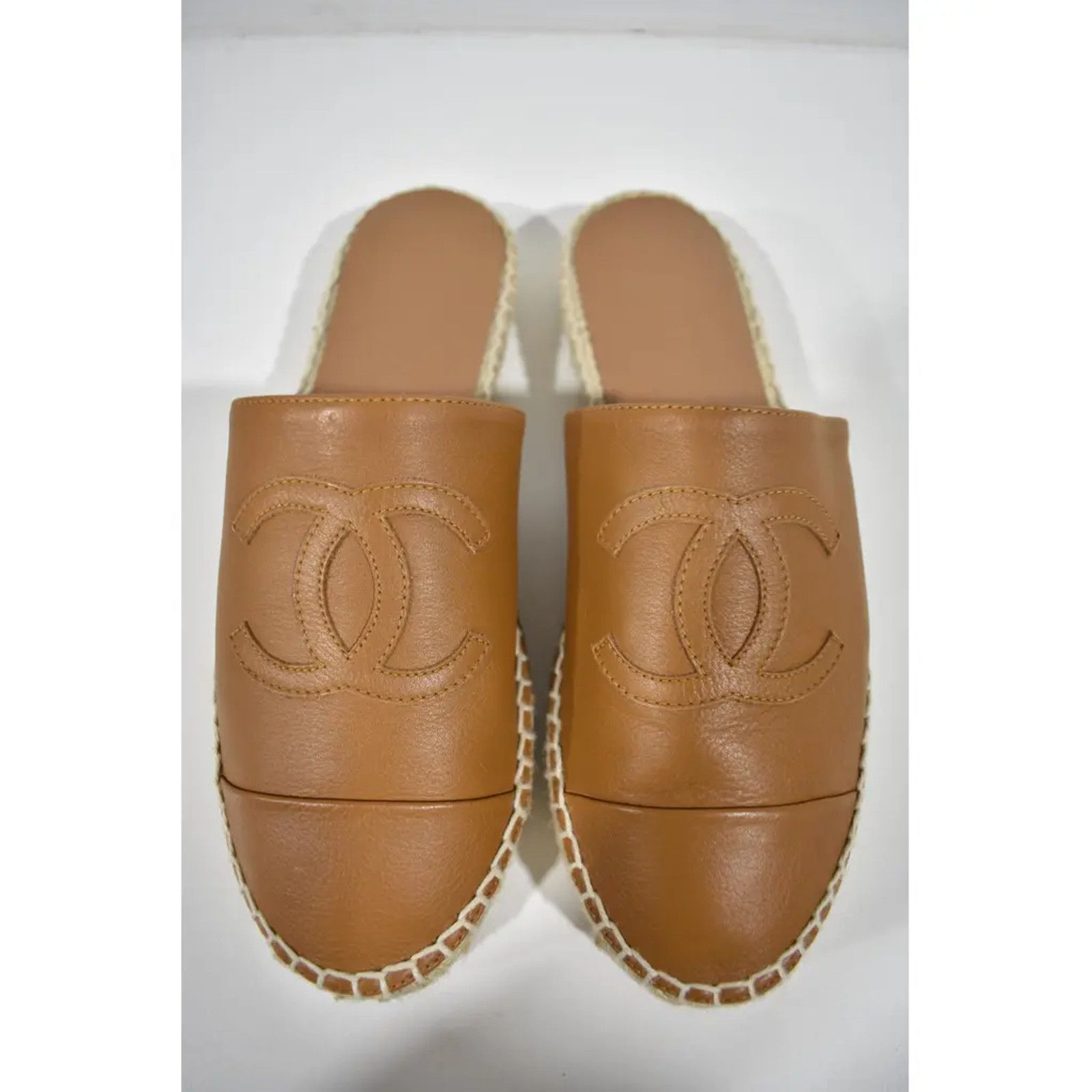 Chanel 20A CC Logo Double Sole Backless Espadrille Ballet Flat 35 Size US 5 / IT 35 - 7 Thumbnail