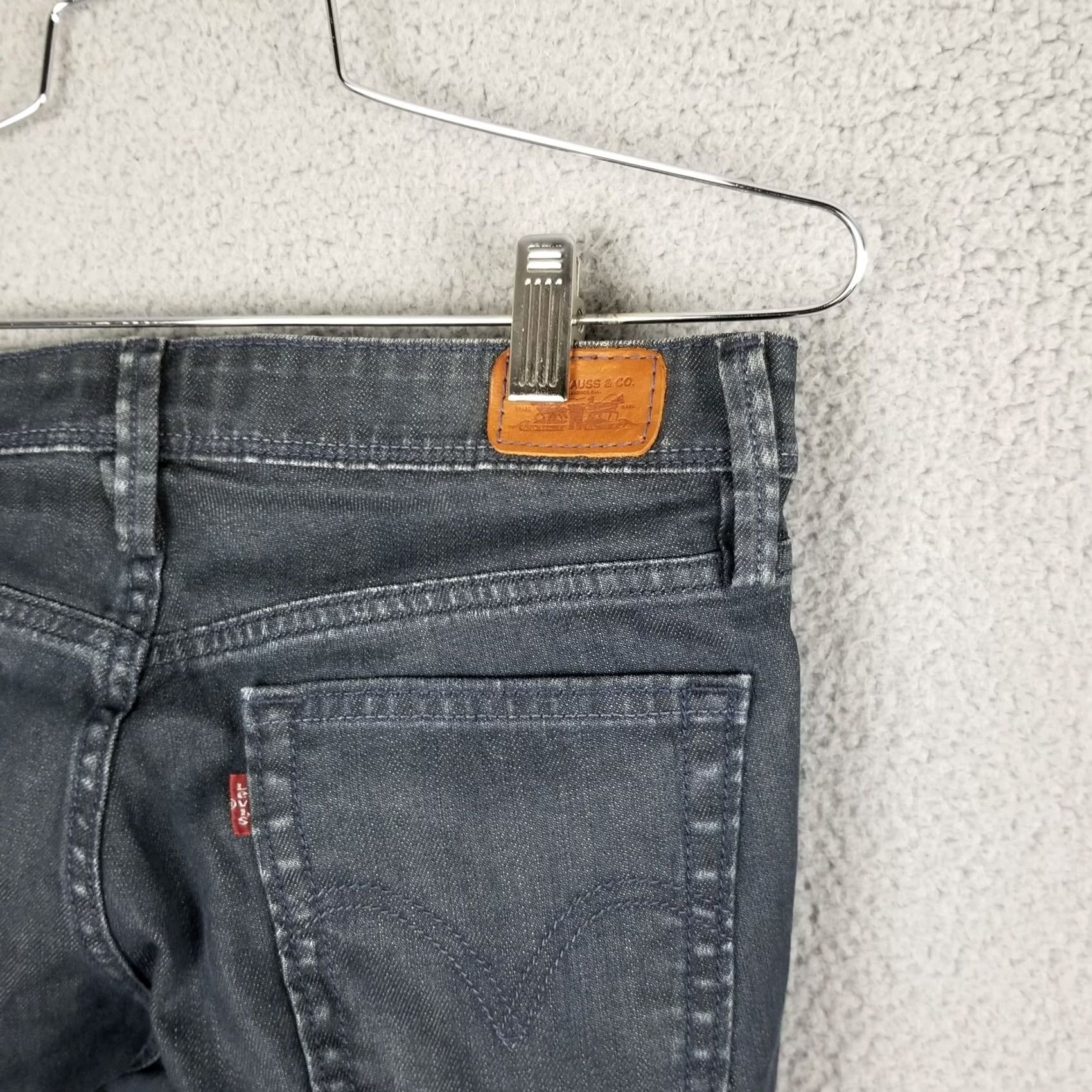 Levi's Levi's 503 Slim Skinny Jeans Black Stretch Grunge Womens Denim Medium Wash Cotton Blend 29X31 Capri? (This line is incomplete and not compliant) Size 29" - 3 Thumbnail