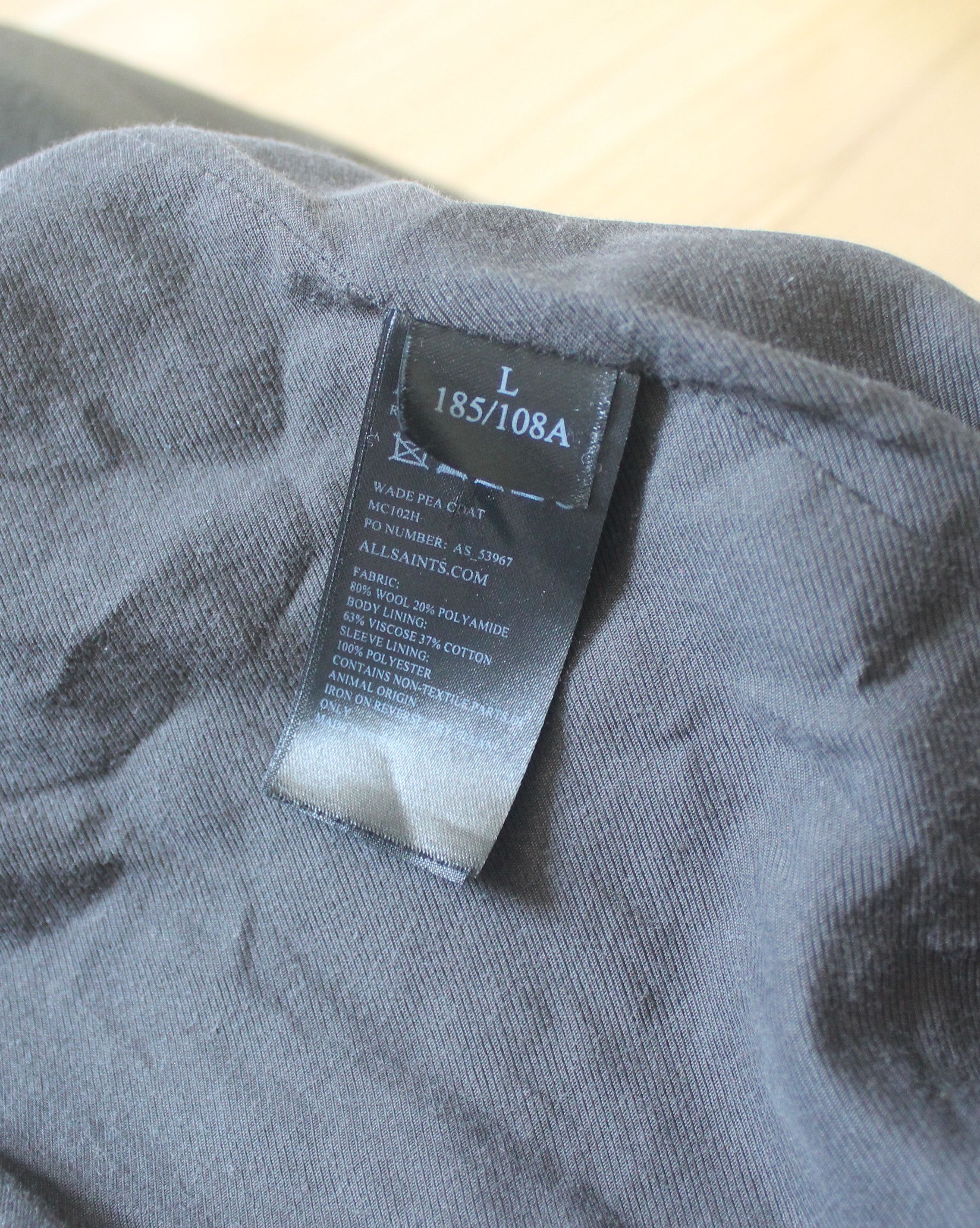 Allsaints Allsaints Wade Pea Coat Wool Jacket Size US L / EU 52-54 / 3 - 9 Thumbnail