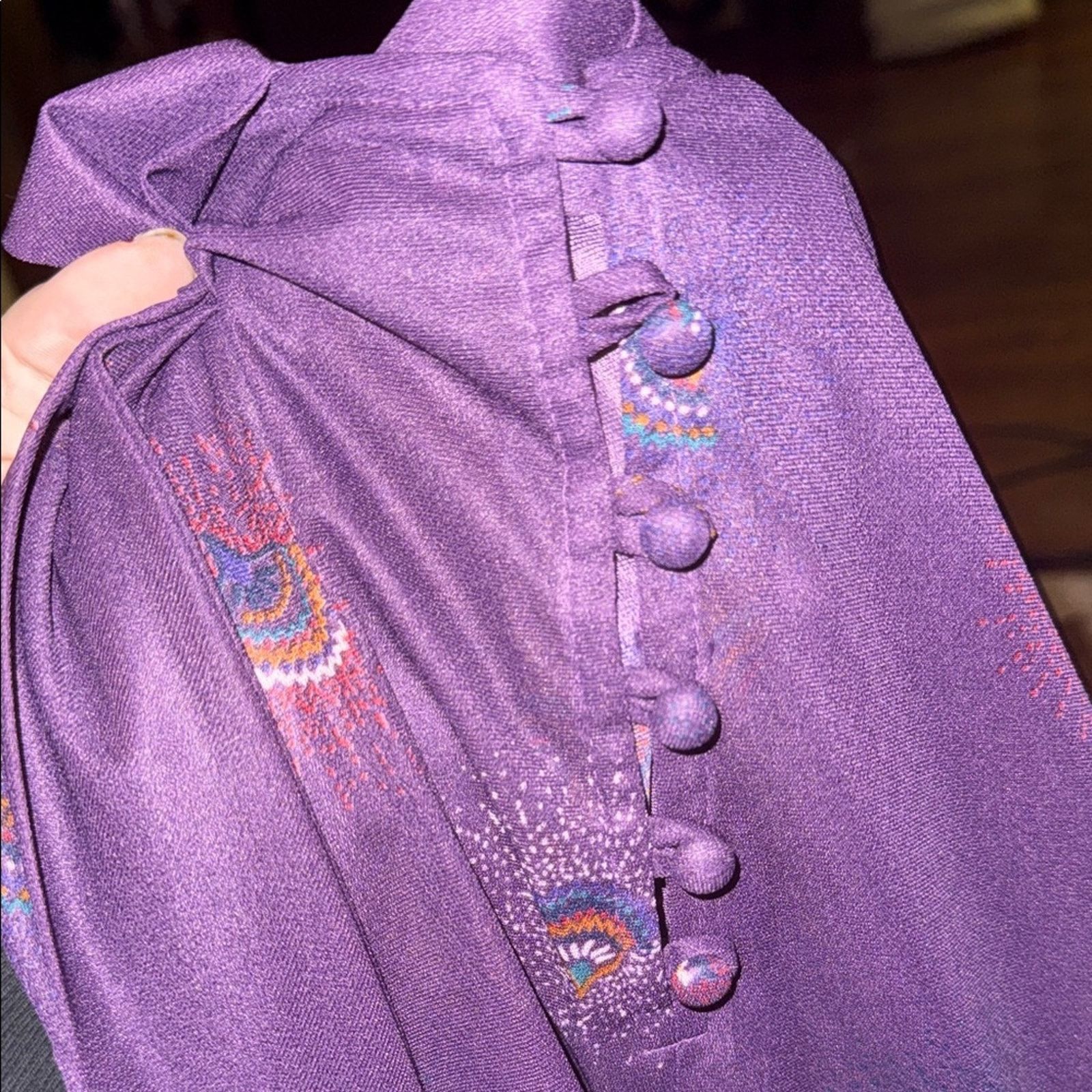 Other VINTAGE 1970 sheer high neck whimsy core knee length dress M Size M / US 6-8 / IT 42-44 - 2 Thumbnail