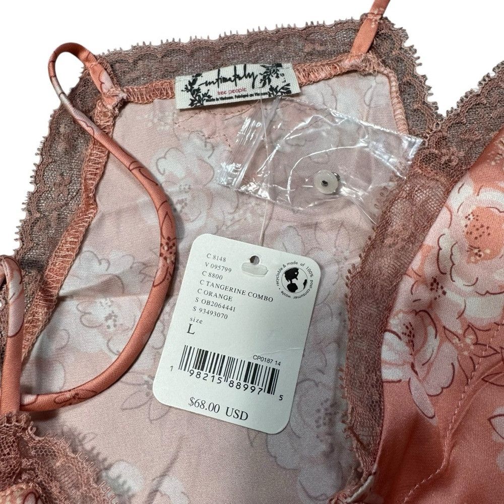 Free People NWT New Free People Night Special Tangerine Combo Cami Top Size L / US 10 / IT 46 - 8 Thumbnail