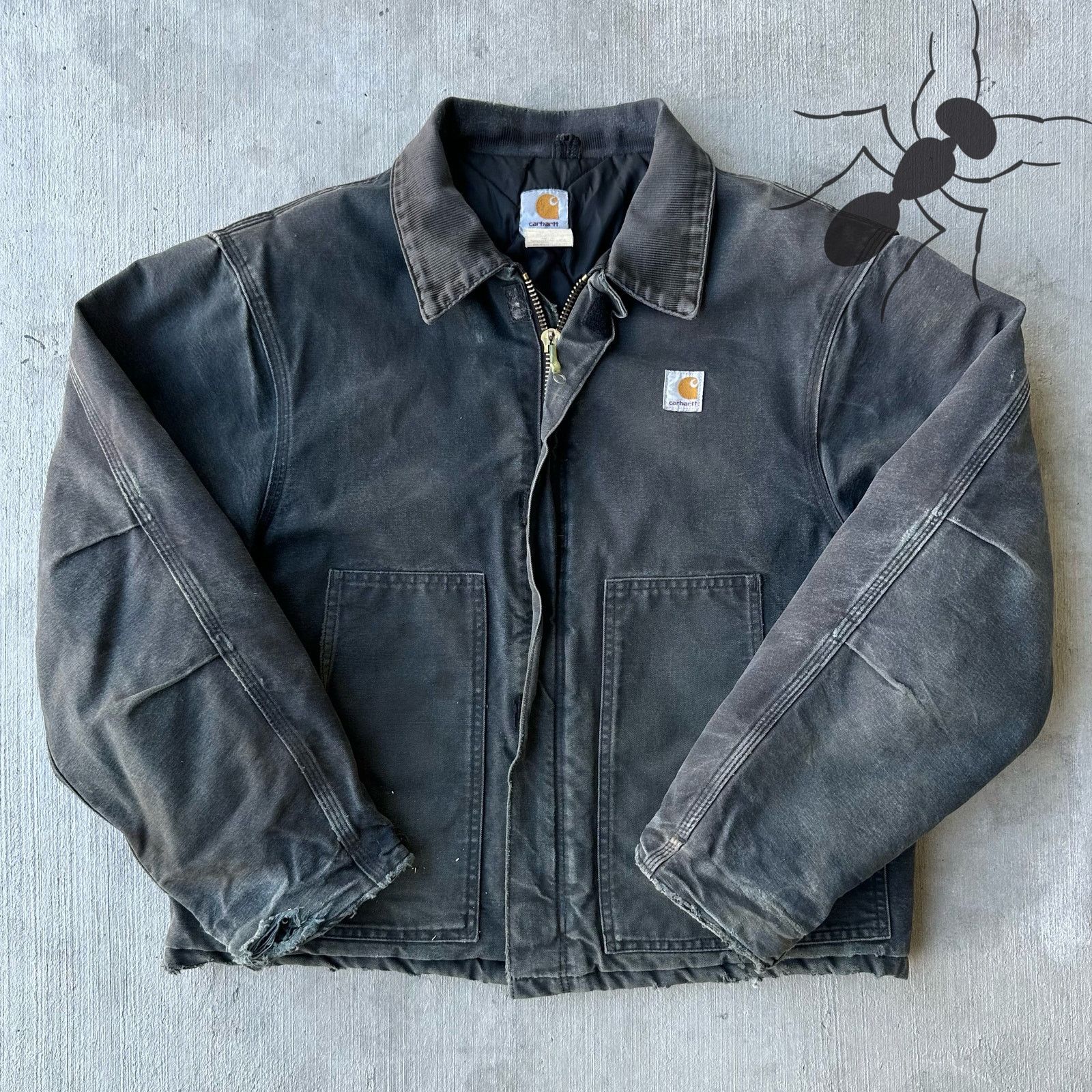 Carhartt Vintage Carhartt J02 black arctic work wear jacket | Grailed