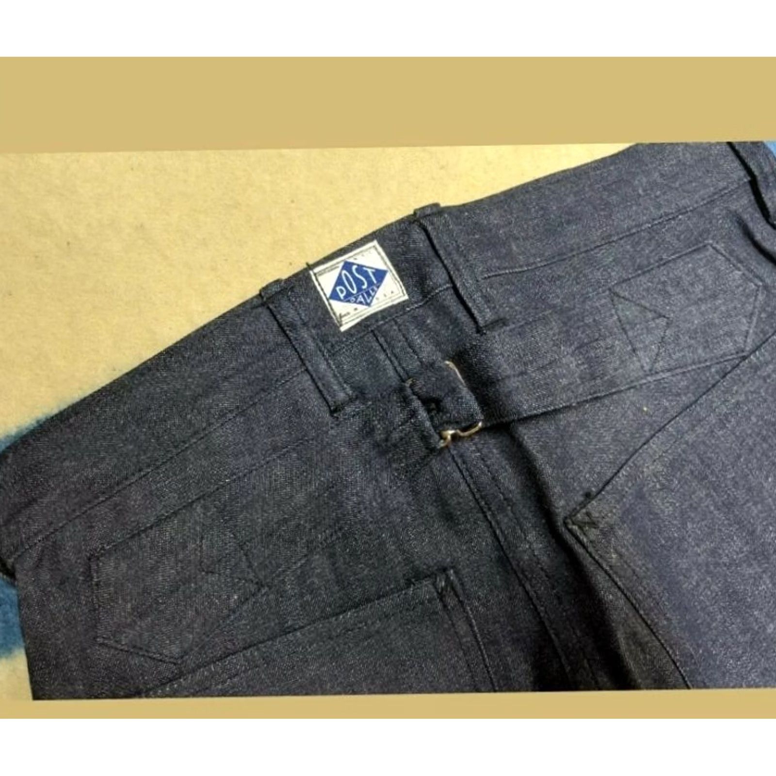 Post Overalls Post Overalls O'All's USA Raw Denim Buckle Back Work Wear Western Jeans XS Men's Denim Workwear 36in Inseam Buckle Back USA Rancher Relabeled Size US 30 / EU 46 - 3 Thumbnail