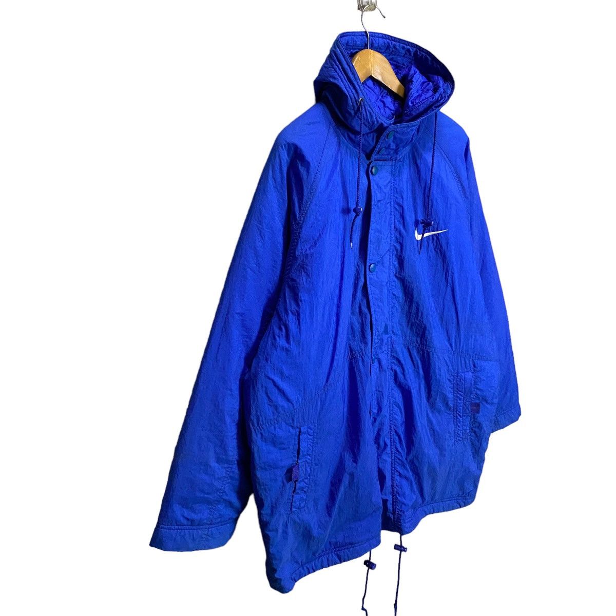 Nike × Vintage Nike 90s Big swoosh padded parka hoodie jacket Size US M / EU 48-50 / 2 - 3 Thumbnail
