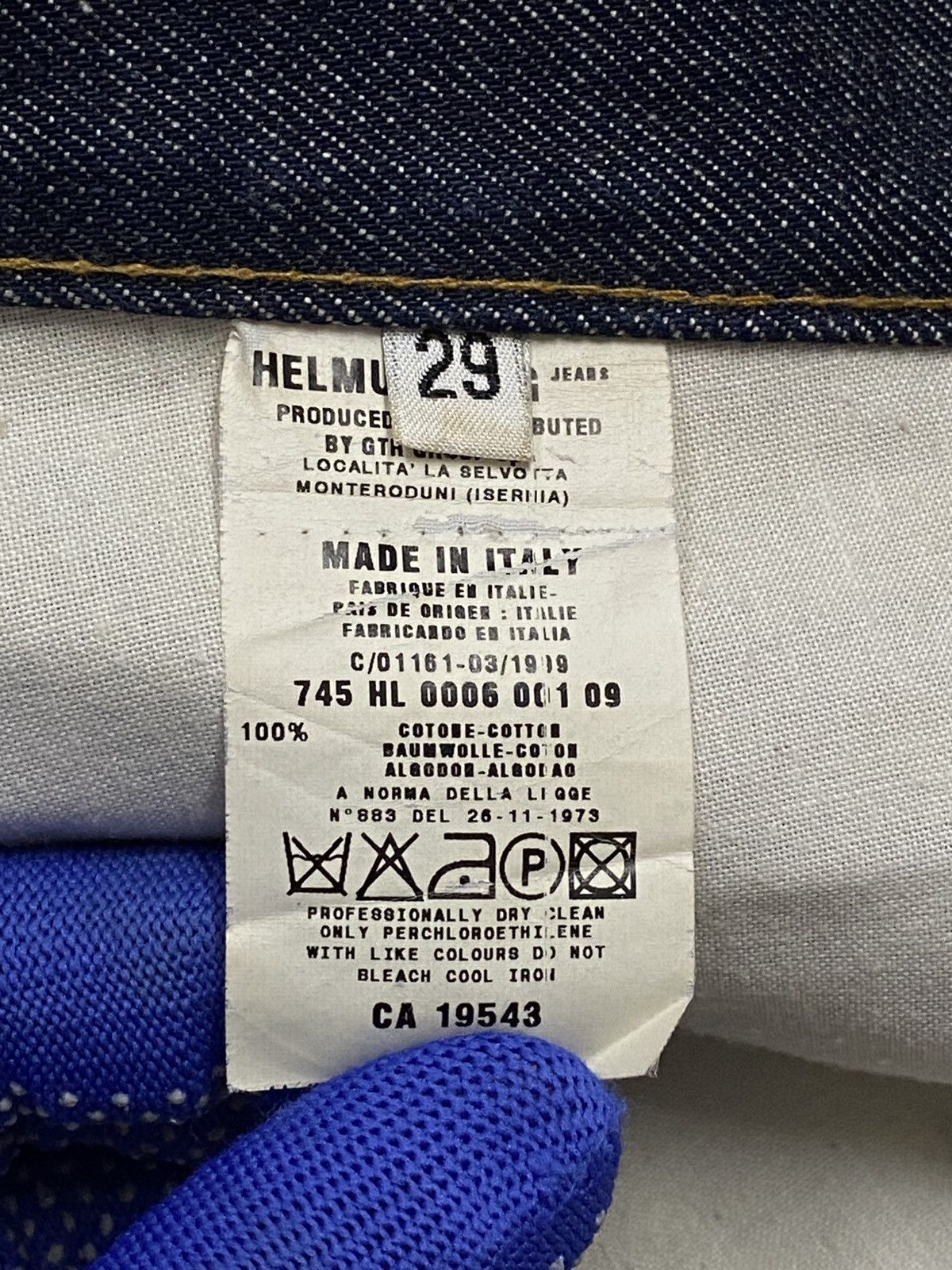 Helmut Lang Helmut Lang 1999 Classic Cut Raw Denim Pants Size US 29 - 9 Thumbnail