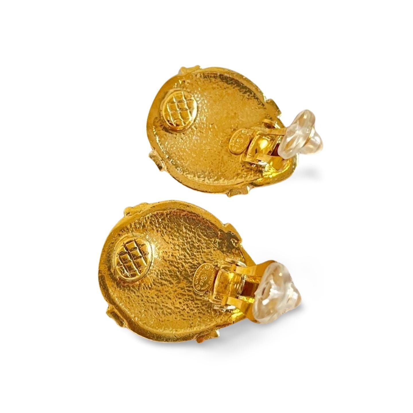 Chanel Vintage Chanel teardrop earrings with twisted ribbon CC mark Size ONE SIZE - 10 Thumbnail