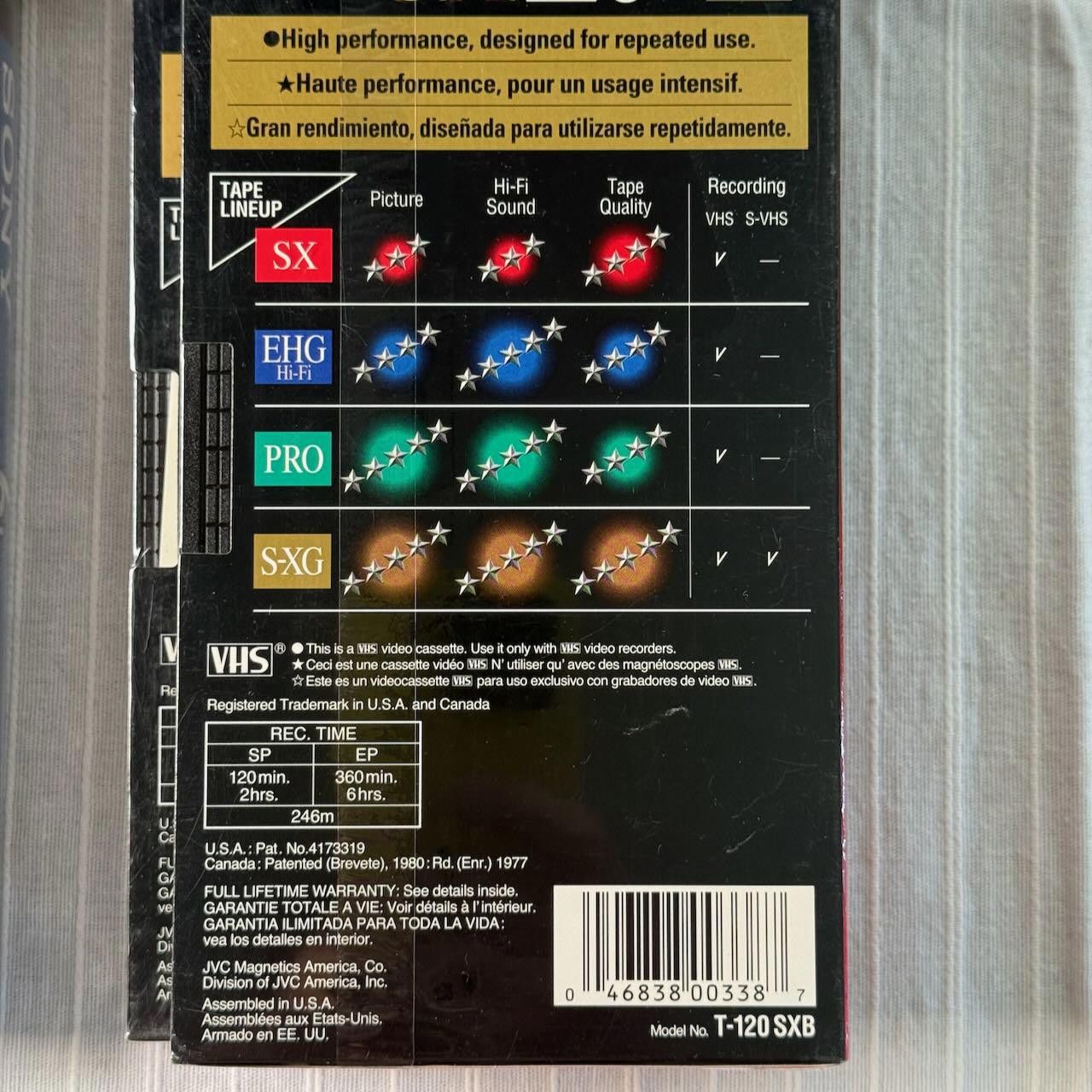 Designer Lot of 5 VTG VHS Cassette Tape JVC Sony TDK High Performance Size ONE SIZE - 5 Thumbnail