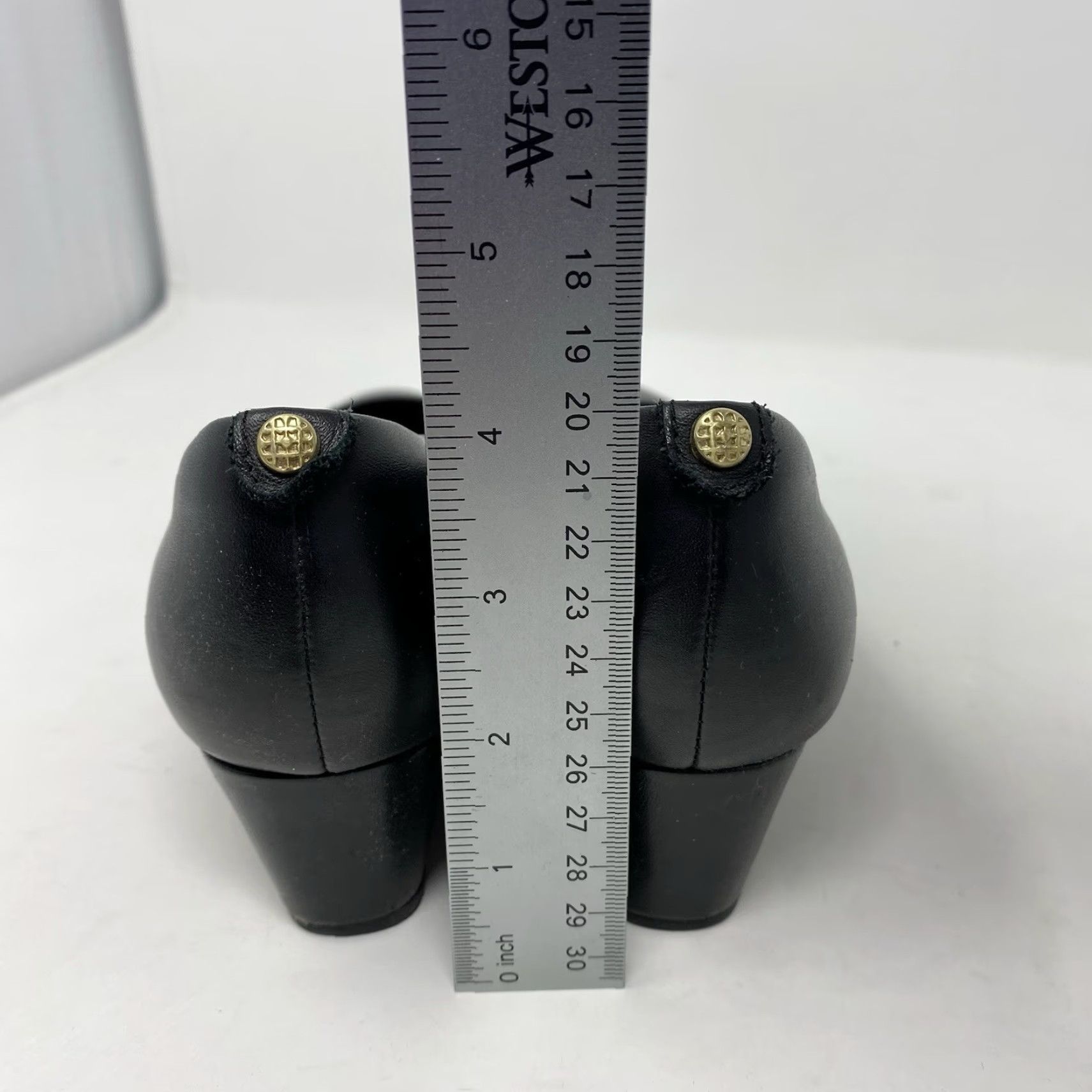 Clarks Clarks Artisan Womens 6 M Black Wedge Shoes Leather Upper Comfort Work Dress Casual Size M / US 6-8 / IT 42-44 - 4 Thumbnail