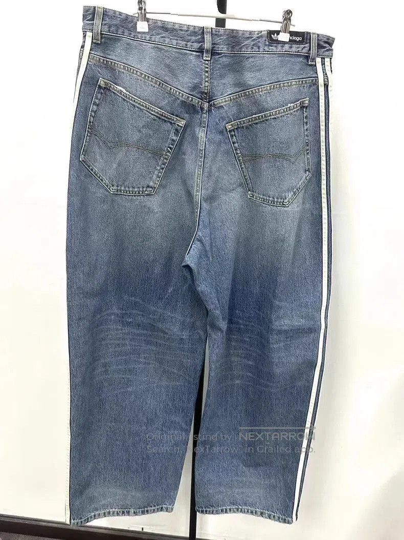 Balenciaga Balenciaga x adidas Striped Jeans. Size US 38 / EU 54 - 2 Thumbnail